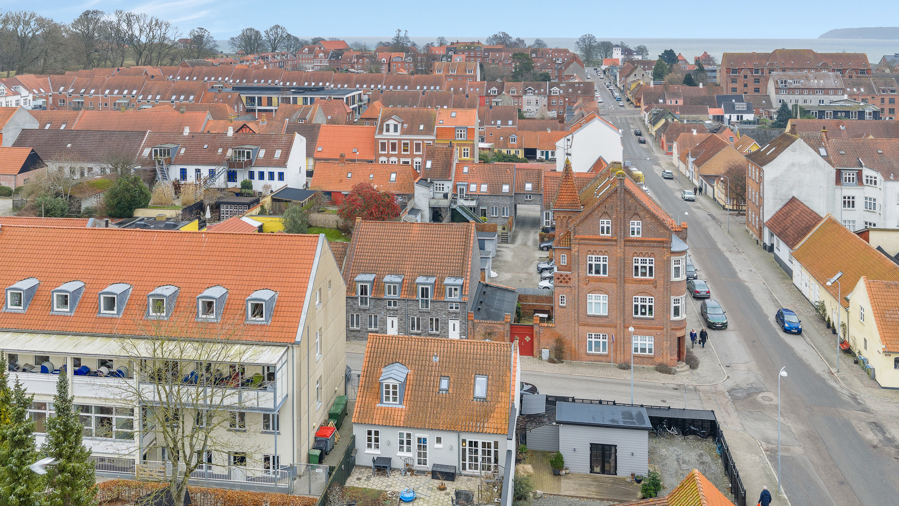 Miniaturebillede 1: luftfoto. Billede af Dalegade 16, 7000 Fredericia