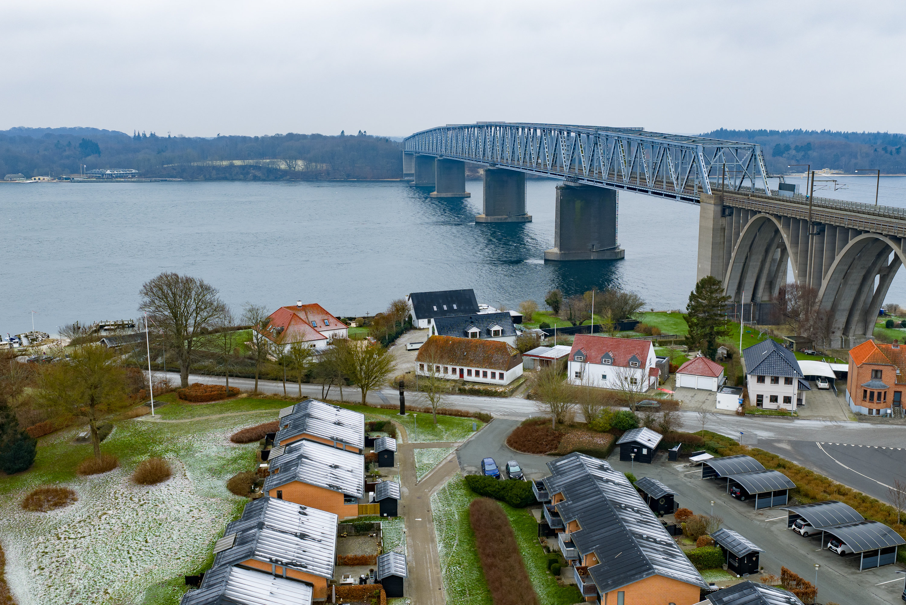 Fremhævet luftfoto billede i fuldskærmstilstand. Billede af Gl. Færgevej 11, Snoghøj, 7000 Fredericia