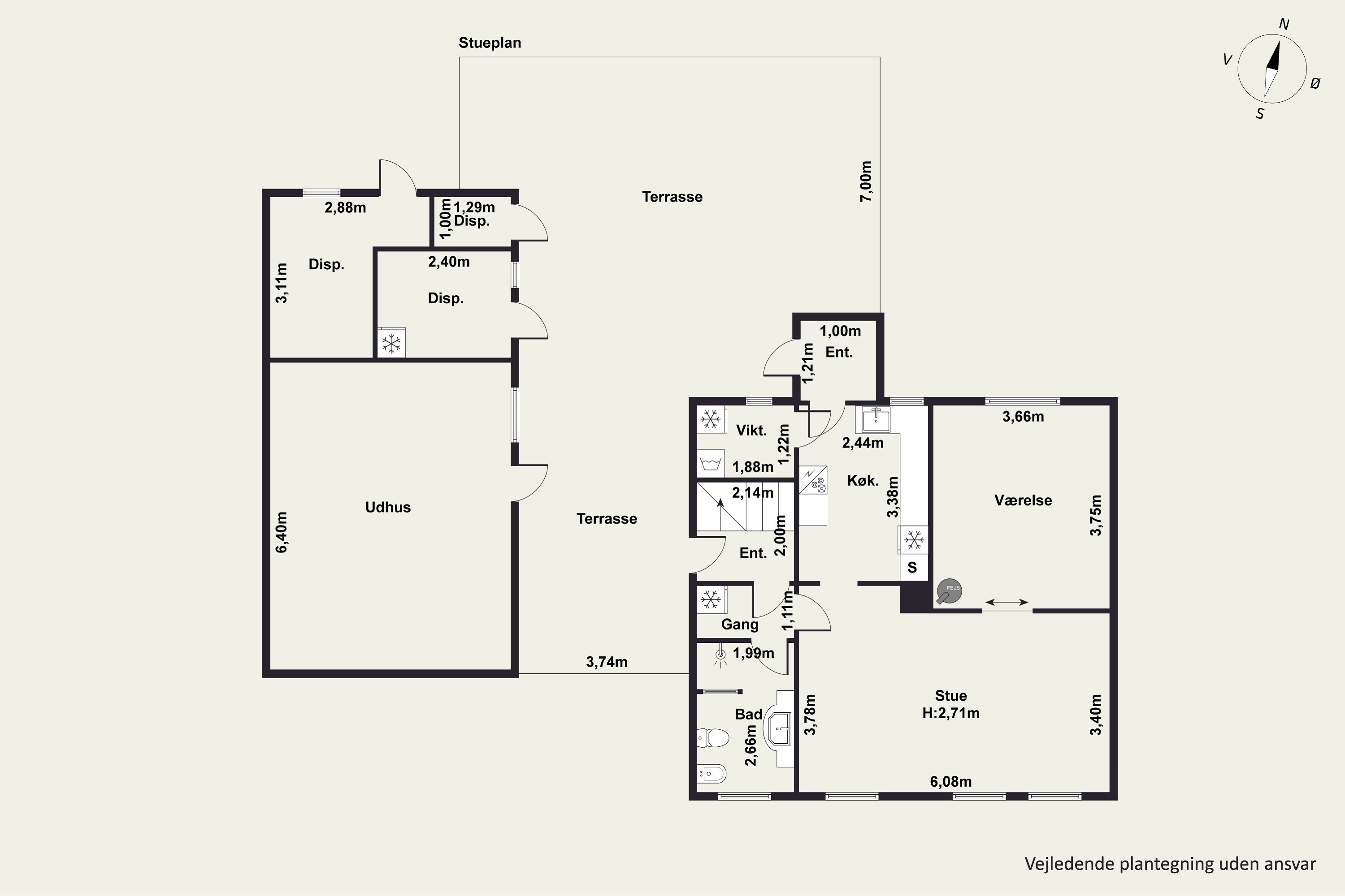 Plantegninger billede af Skovkildevej 34, Skrosbjerg, 4682 Tureby