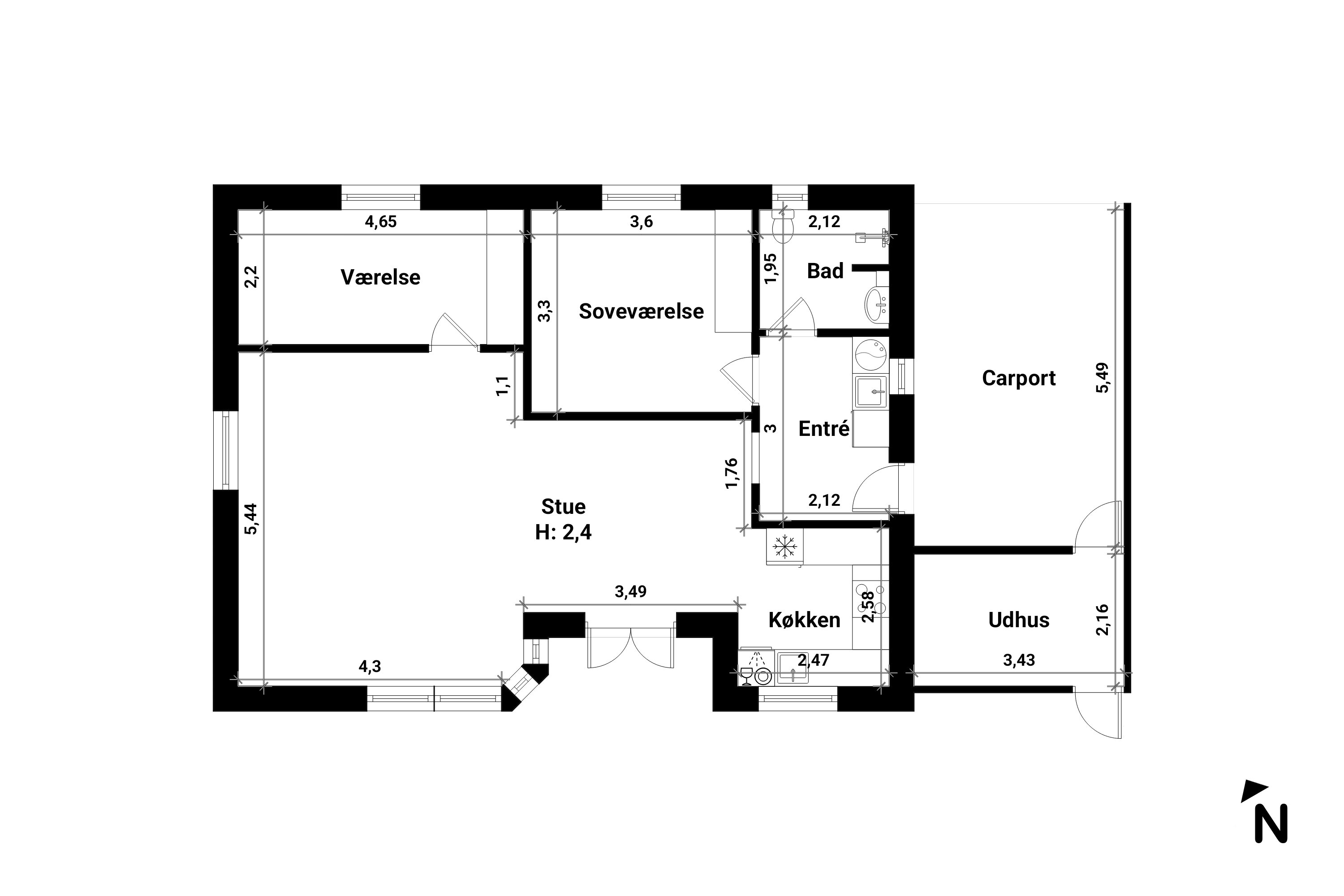 Plantegninger billede af Tiliavej 10, 4850 Stubbekøbing