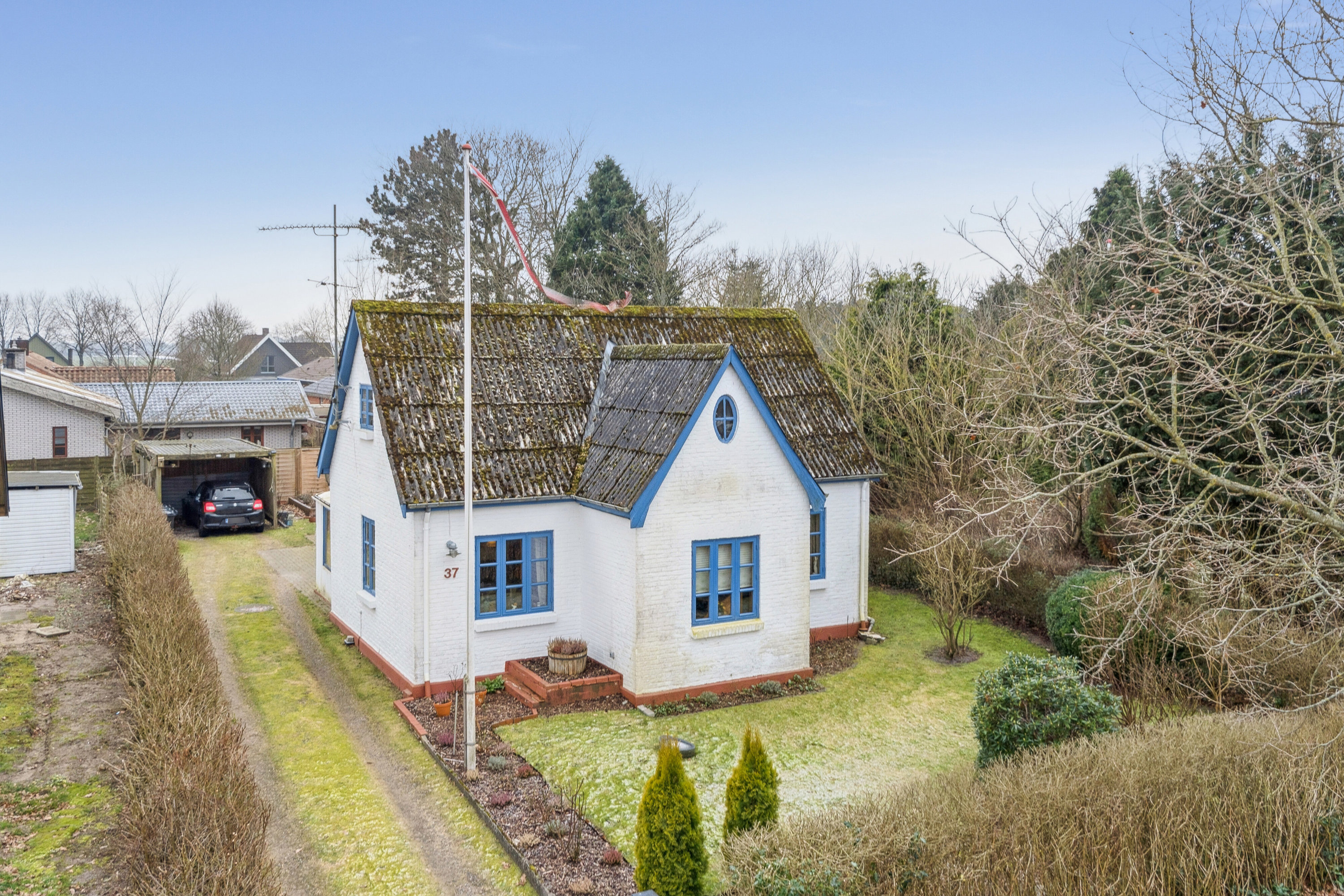 Fremhævet set fra haven billede i fuldskærmstilstand. Billede af Vestergade 37, Frøslev, 6330 Padborg