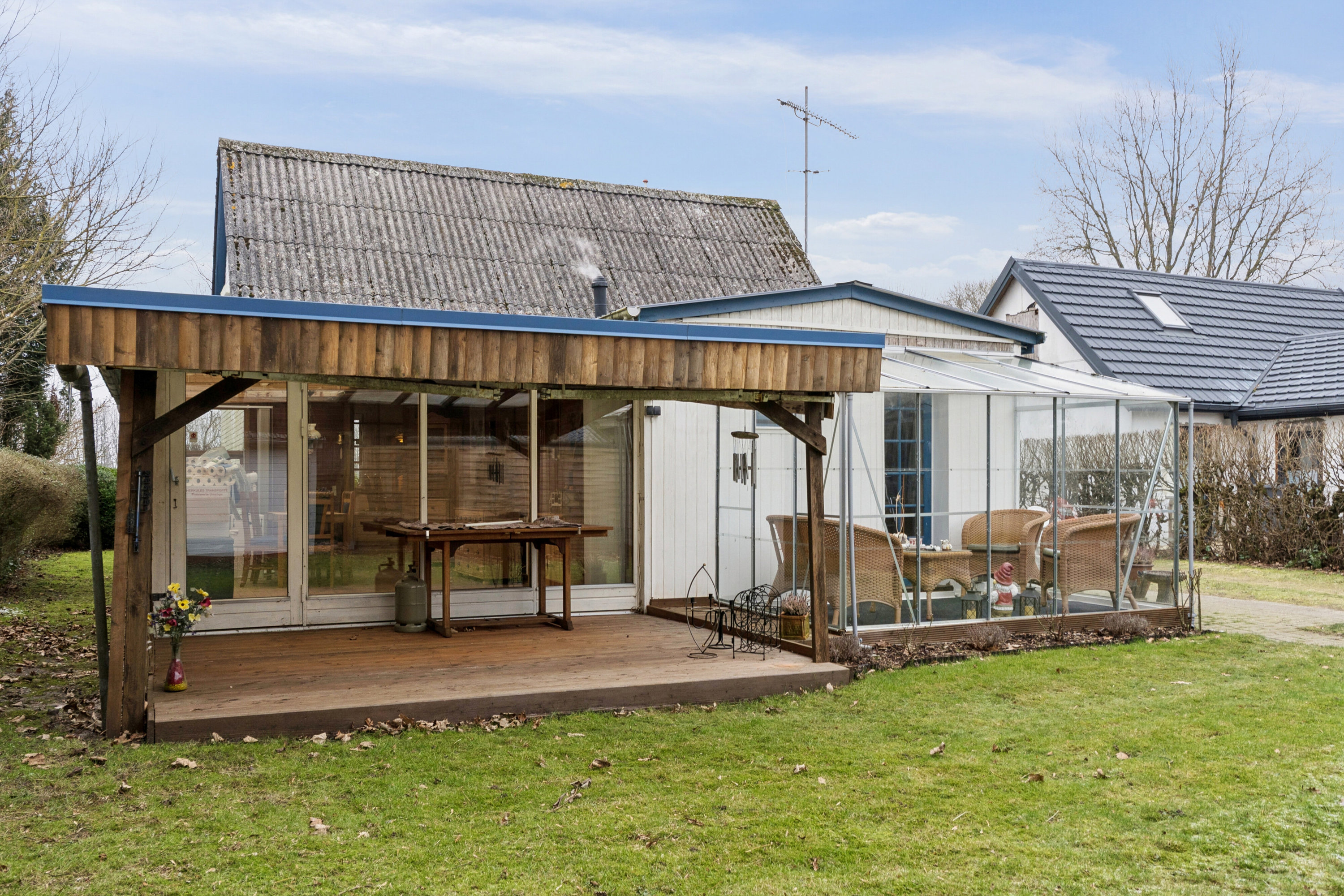 Fremhævet set fra haven billede i fuldskærmstilstand. Billede af Vestergade 37, Frøslev, 6330 Padborg