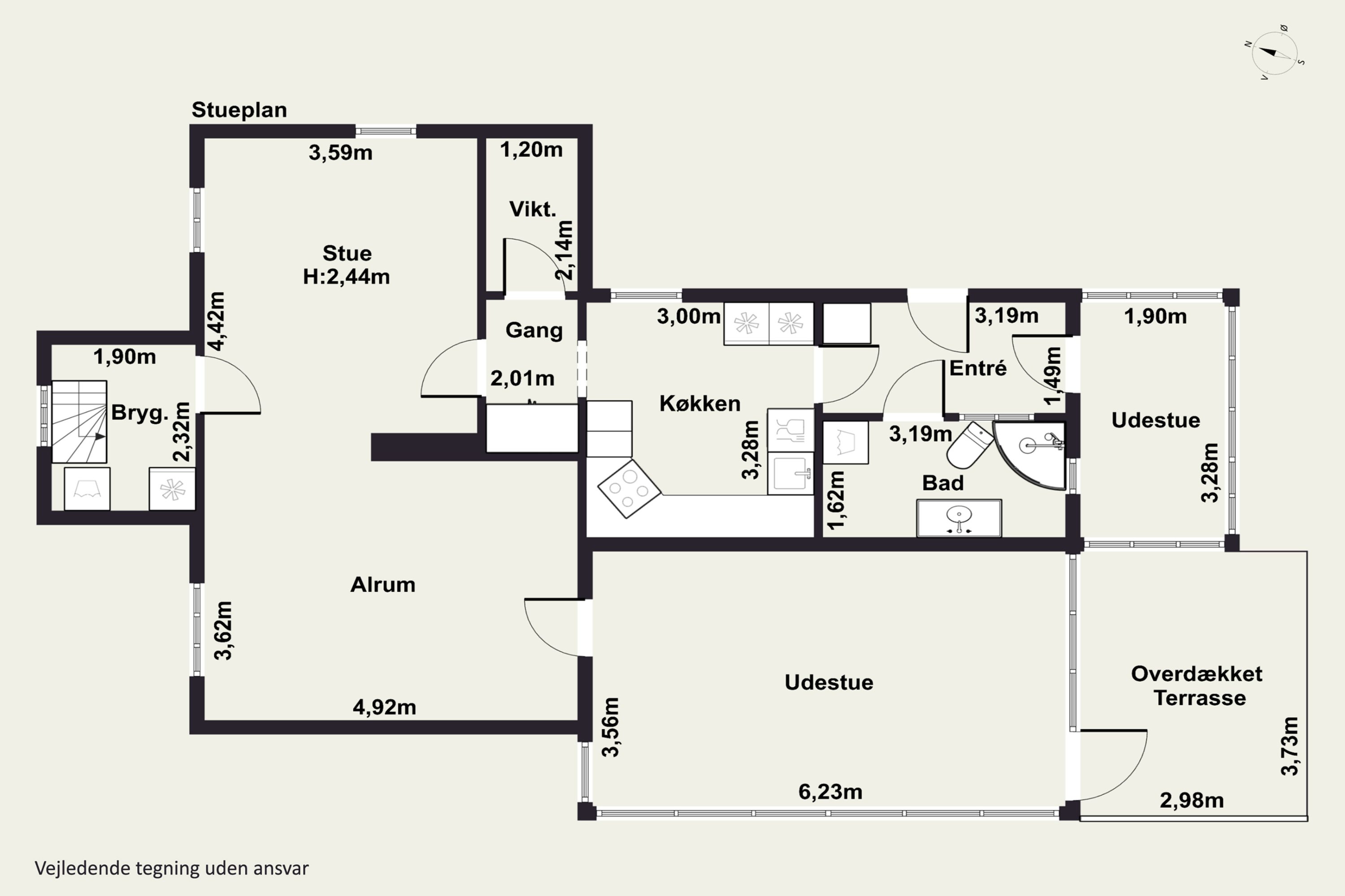 Plantegninger billede af Vestergade 37, Frøslev, 6330 Padborg