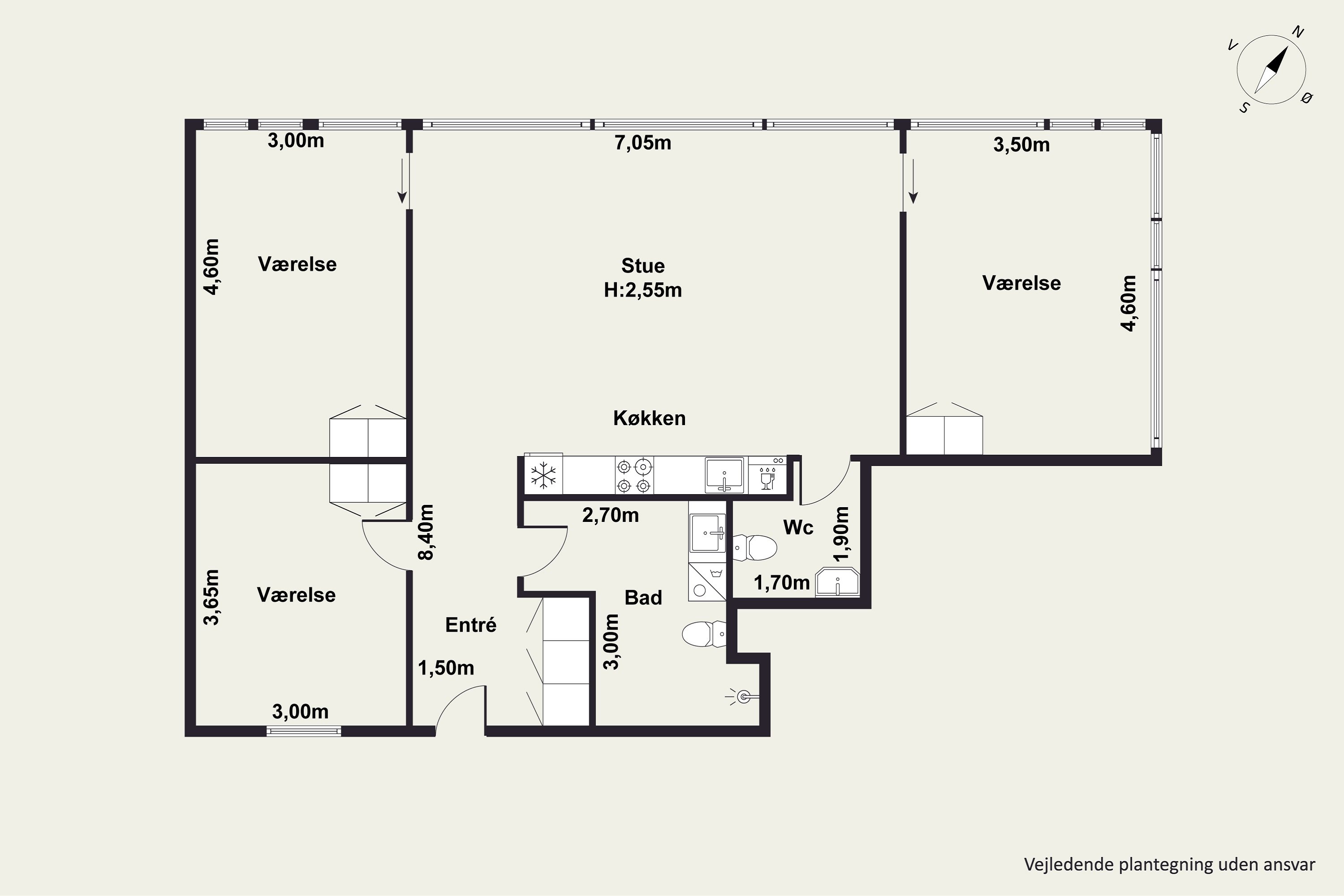 Plantegninger billede af Billedvej 6, 2. 2., 2150 Nordhavn