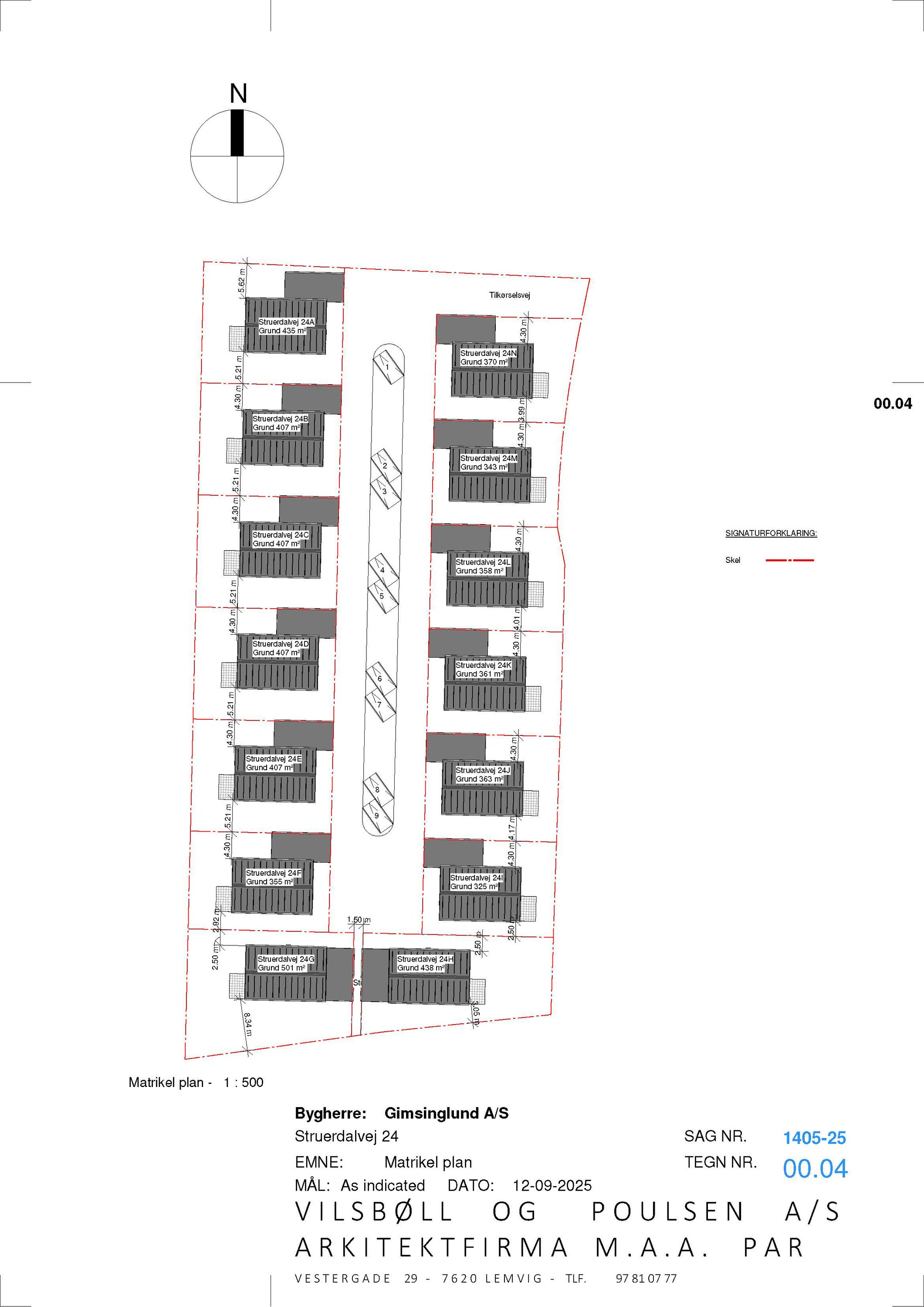 Fremhævet matrikelplan billede i fuldskærmstilstand. Billede af Struerdalvej 24C, 7600 Struer