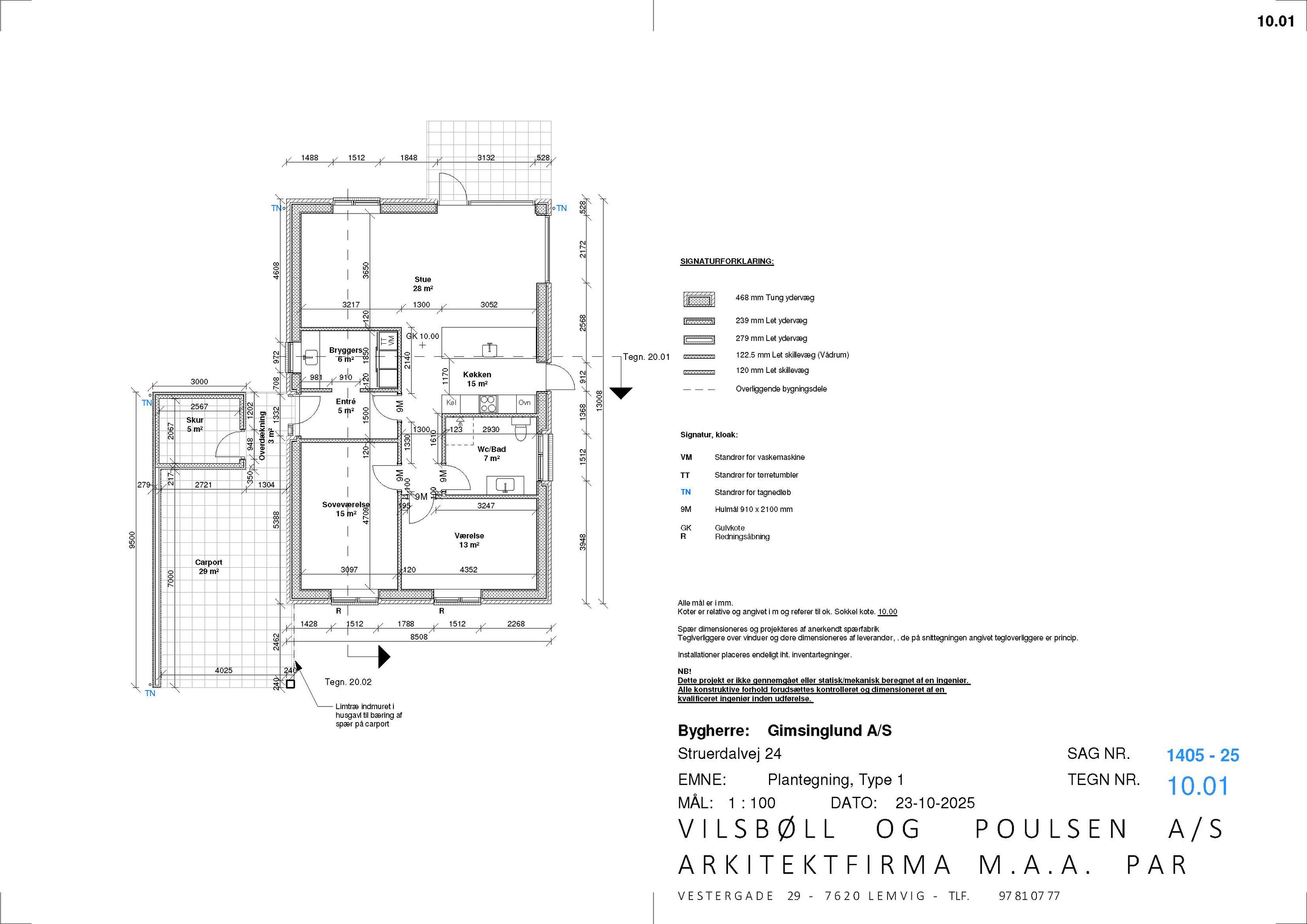 Fremhævet plantegning type 1 billede i fuldskærmstilstand. Billede af Struerdalvej 24J, 7600 Struer