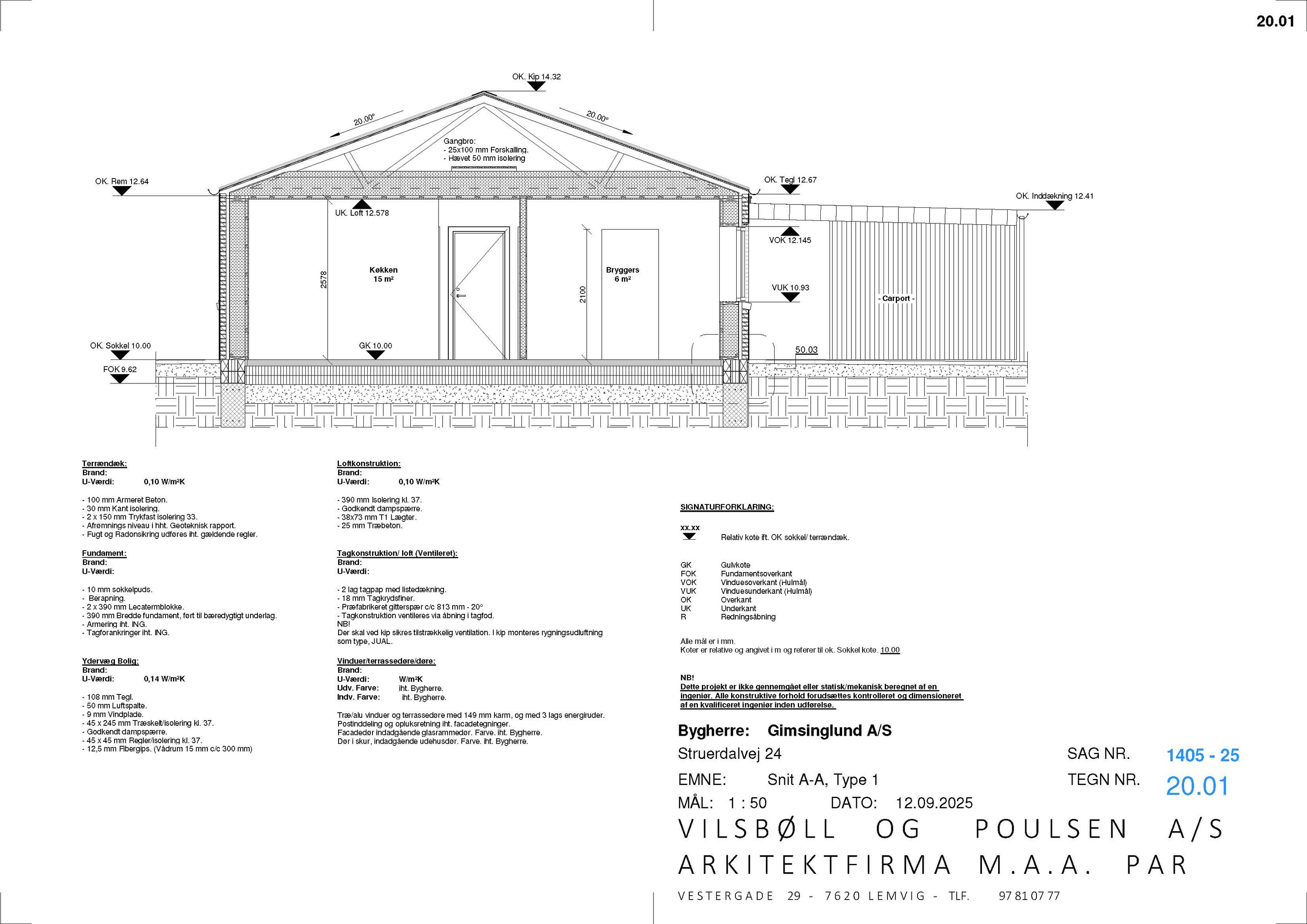 Fremhævet snit a type 1 billede i fuldskærmstilstand. Billede af Struerdalvej 24J, 7600 Struer