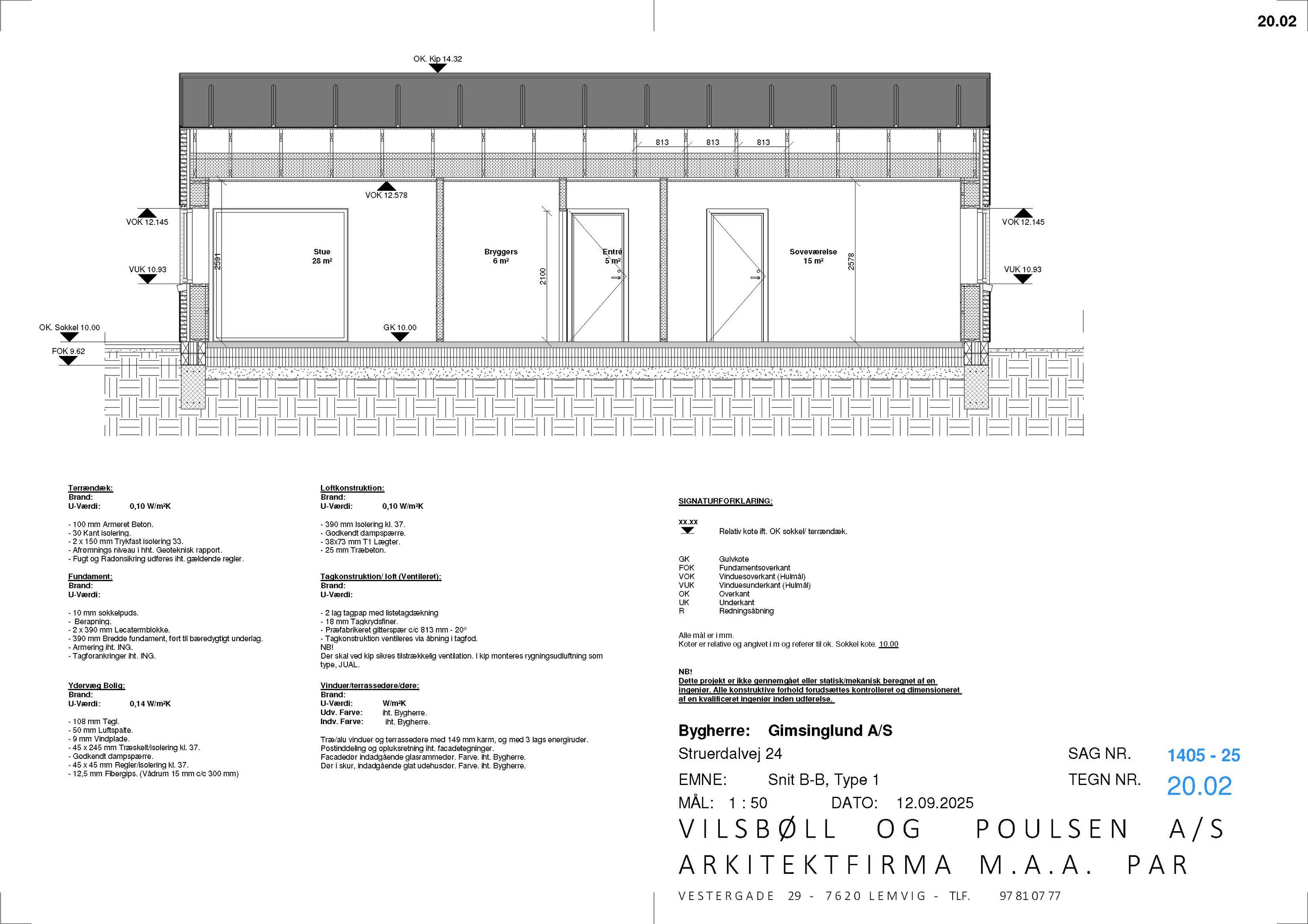 Fremhævet snit b type 1 billede i fuldskærmstilstand. Billede af Struerdalvej 24J, 7600 Struer