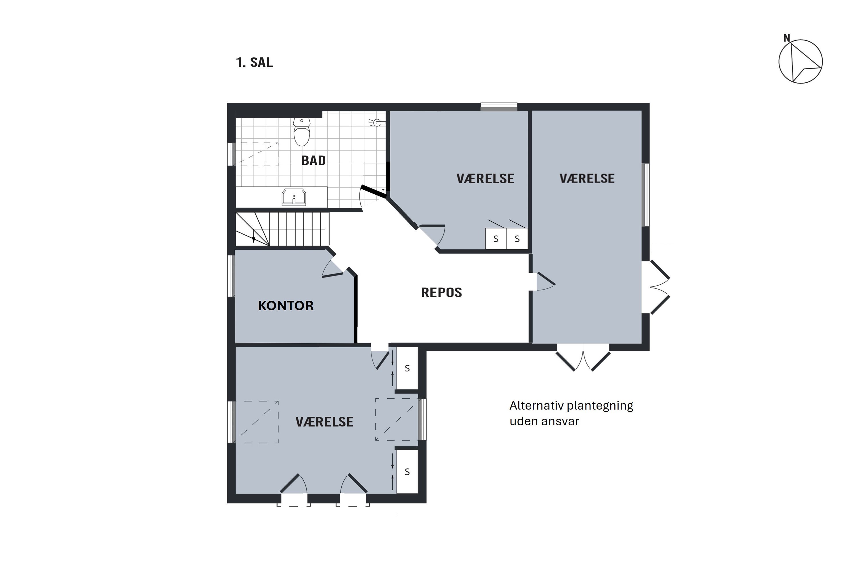 Plantegninger billede af Holmevej 32, Nors, 7700 Thisted