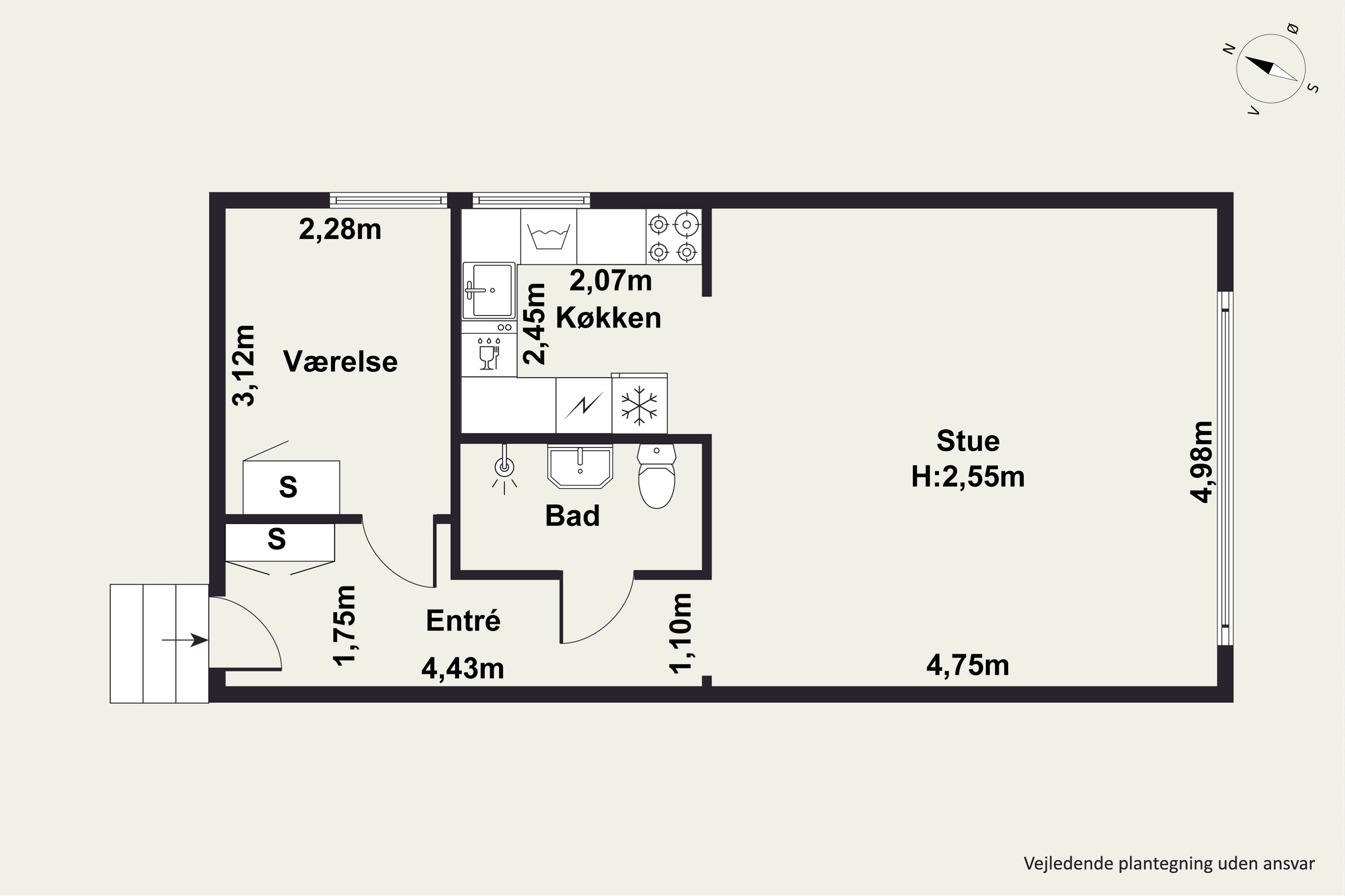 Plantegninger billede af Gammel Køge Landevej 178, 1. a., 2500 Valby