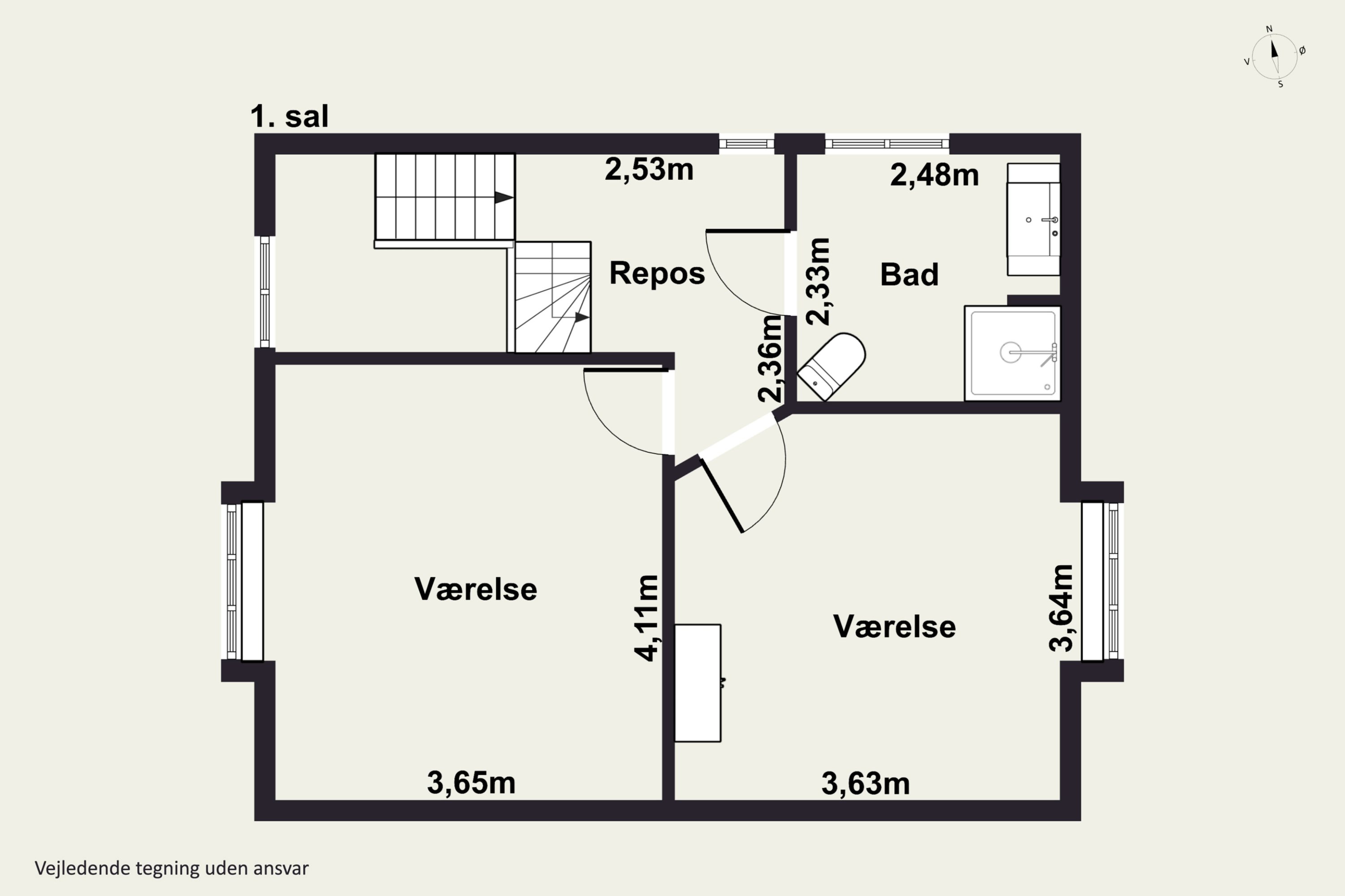 Plantegninger billede af Skovbogade 23, 4000 Roskilde