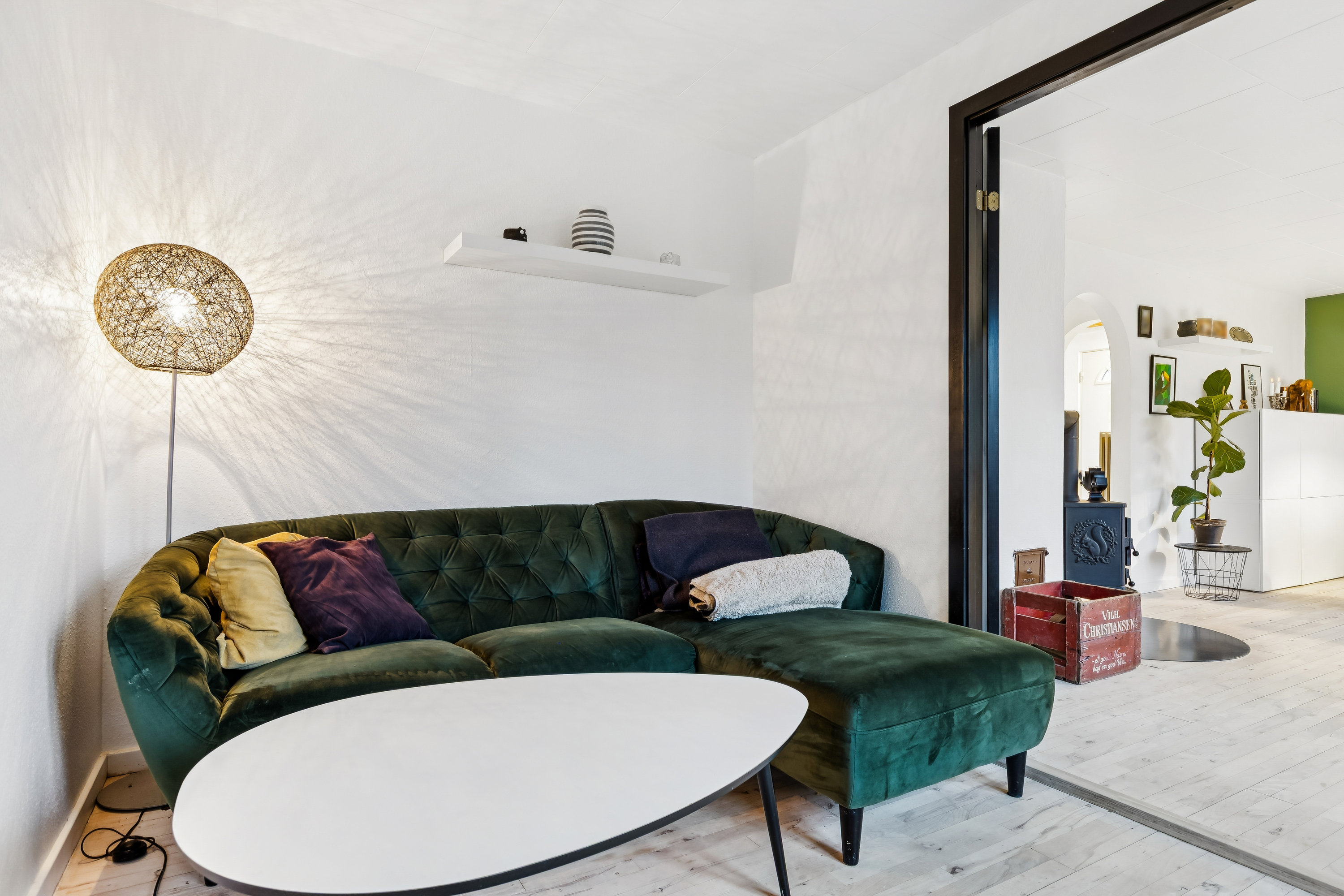 Fremhævet stue billede i fuldskærmstilstand. Billede af Gartnerlunden 13, Kundby, 4520 Svinninge