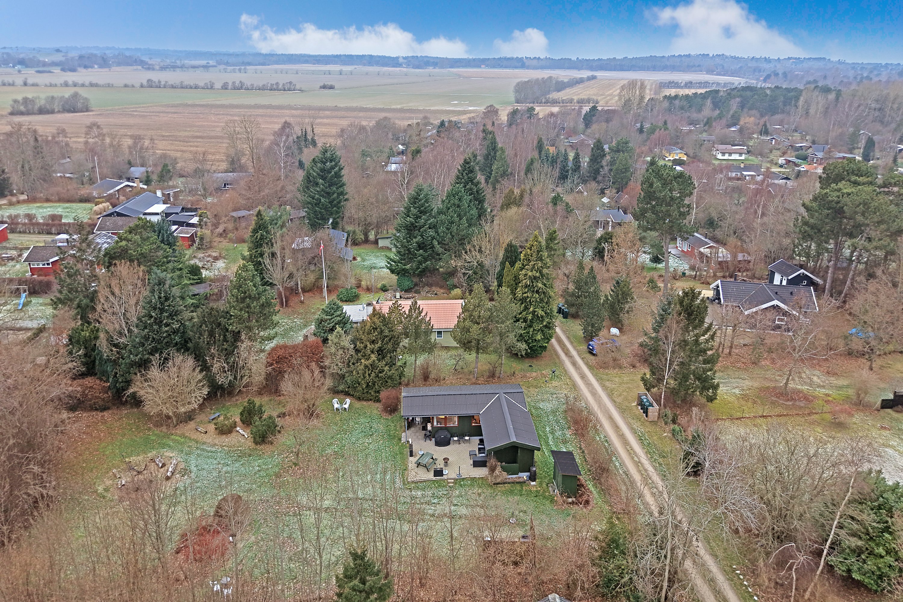 Fremhævet luftfoto billede i fuldskærmstilstand. Billede af Nørredalen 3, Nyrup, 4500 Nykøbing Sj