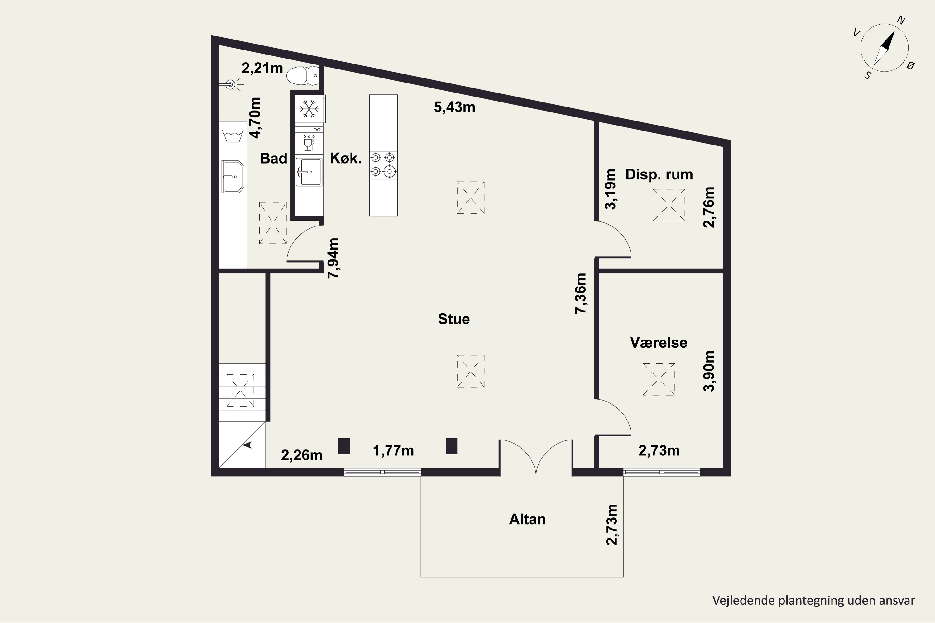 Plantegninger billede af Banegårdsgade 37B, 2., 8000 Aarhus C