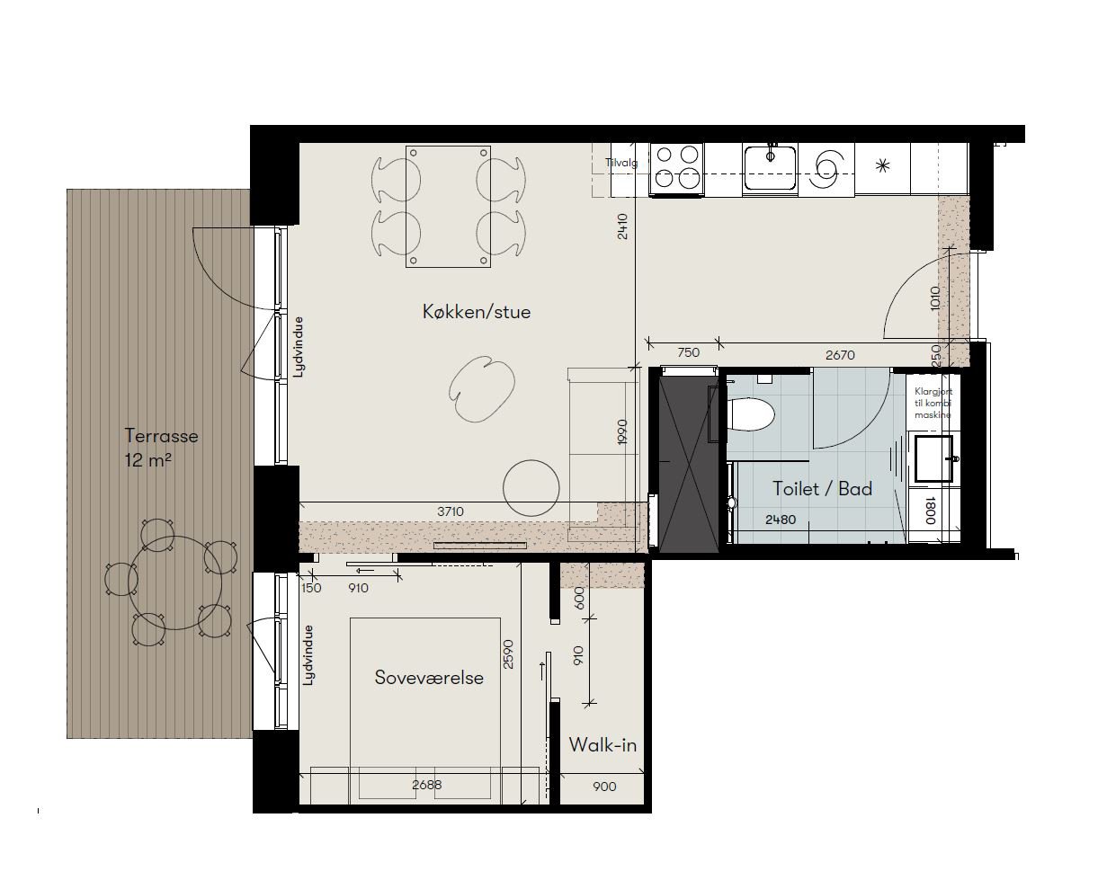 Plantegninger billede af Egehaven 22, st.. mf., 2610 Rødovre