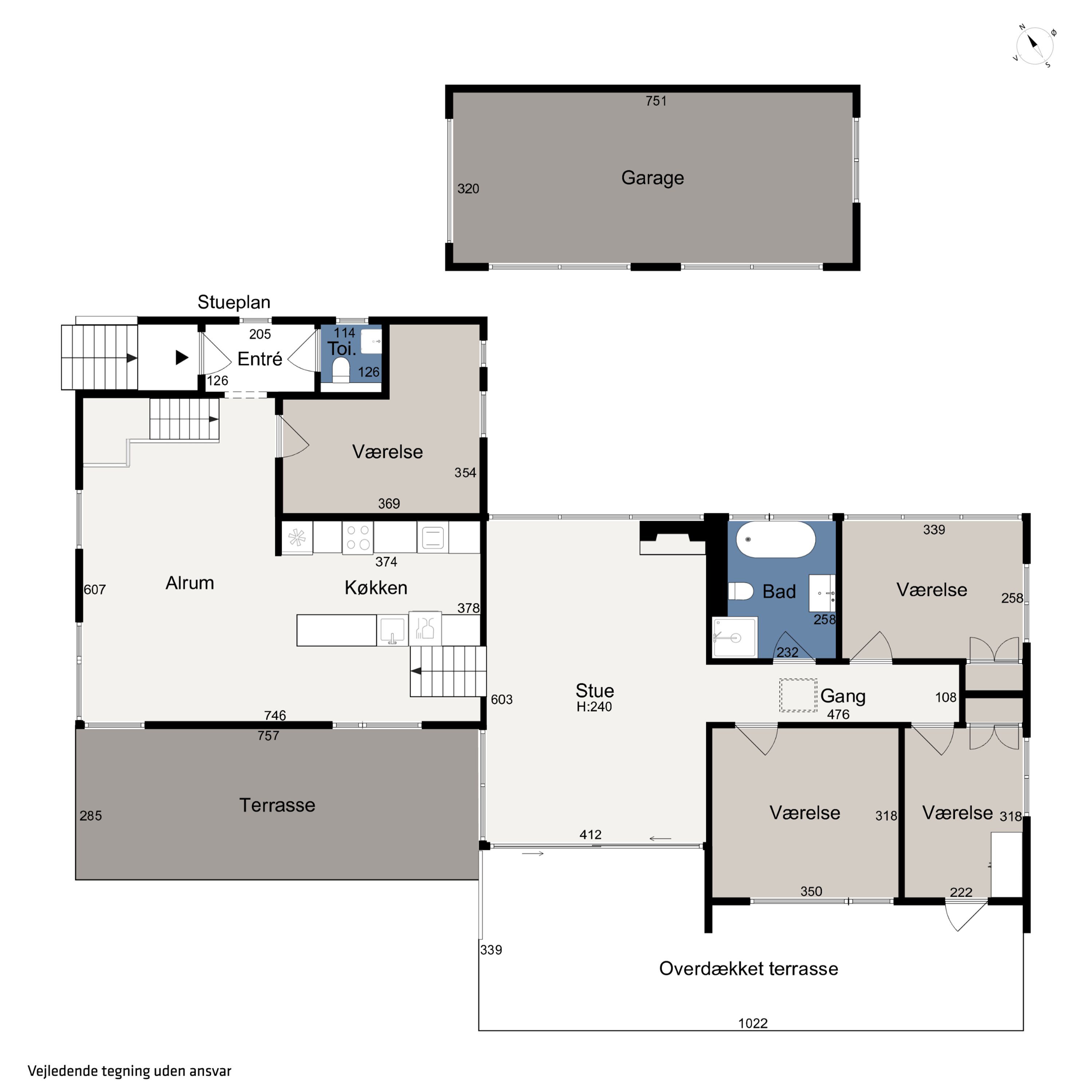 Plantegninger billede af Thornbæks Allé 22, 8270 Højbjerg