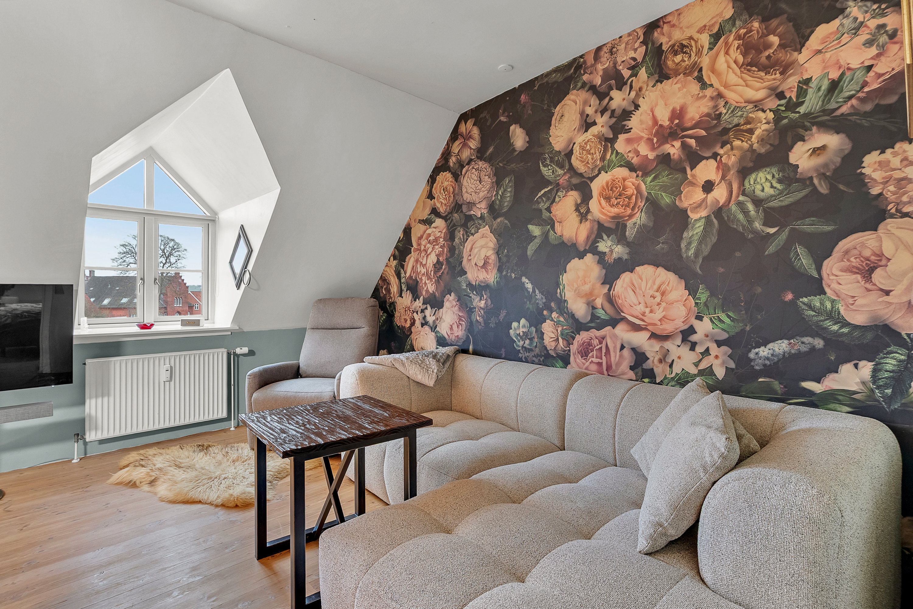 Fremhævet stue billede i fuldskærmstilstand. Billede af Lagonis Minde 9M, 5600 Faaborg