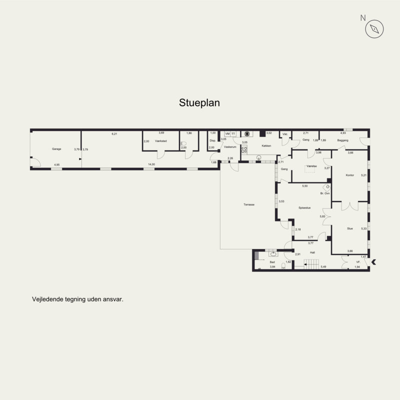 Plantegninger billede af Søndergade 16, 8740 Brædstrup