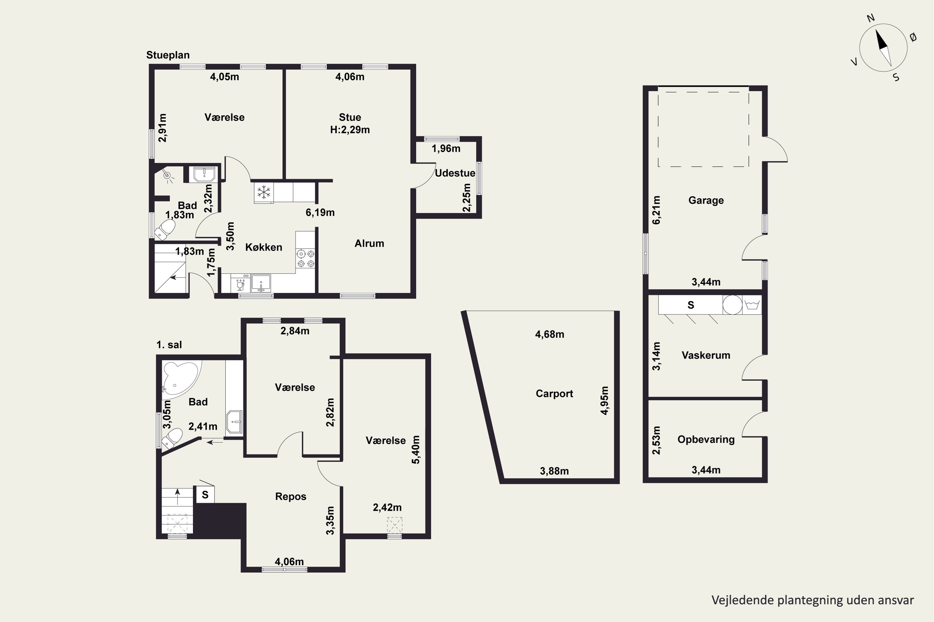 Plantegninger billede af Vittenvej 99, Vitten, 8382 Hinnerup