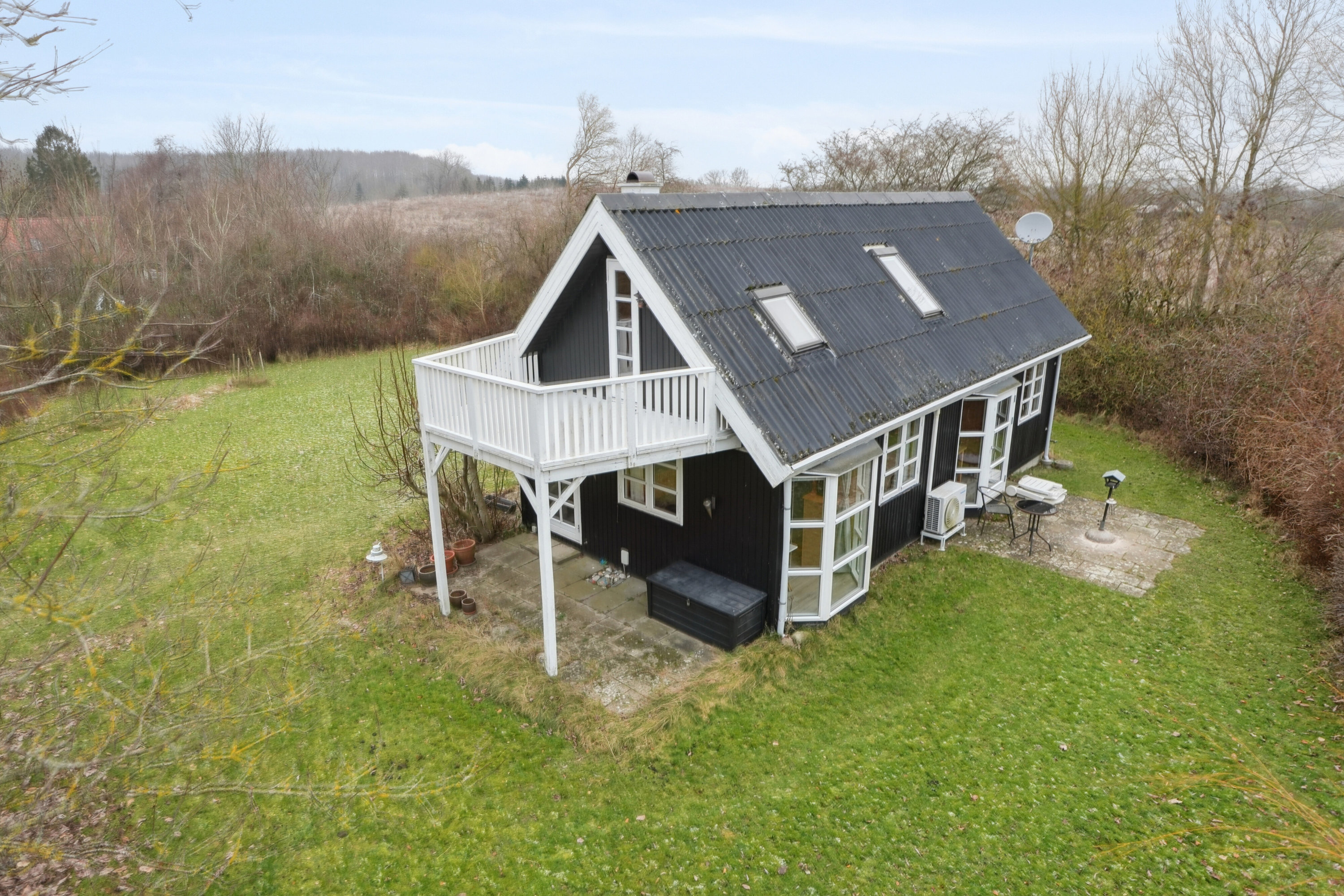 Fremhævet set fra haven billede i fuldskærmstilstand. Billede af Botoften 75, Botofte, 5953 Tranekær