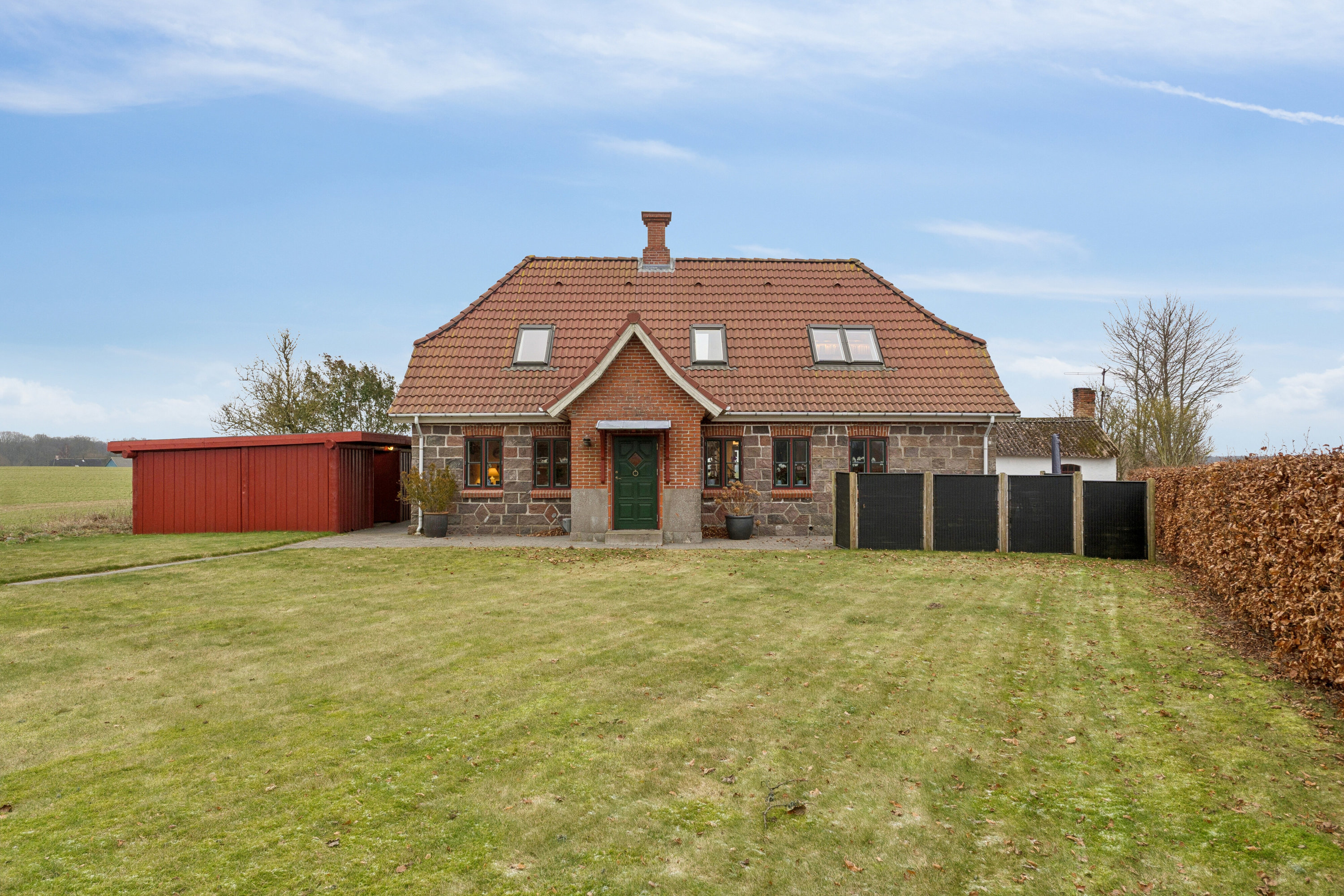 Villa: Set fra haven på Dongsvej 7, 5854 Gislev