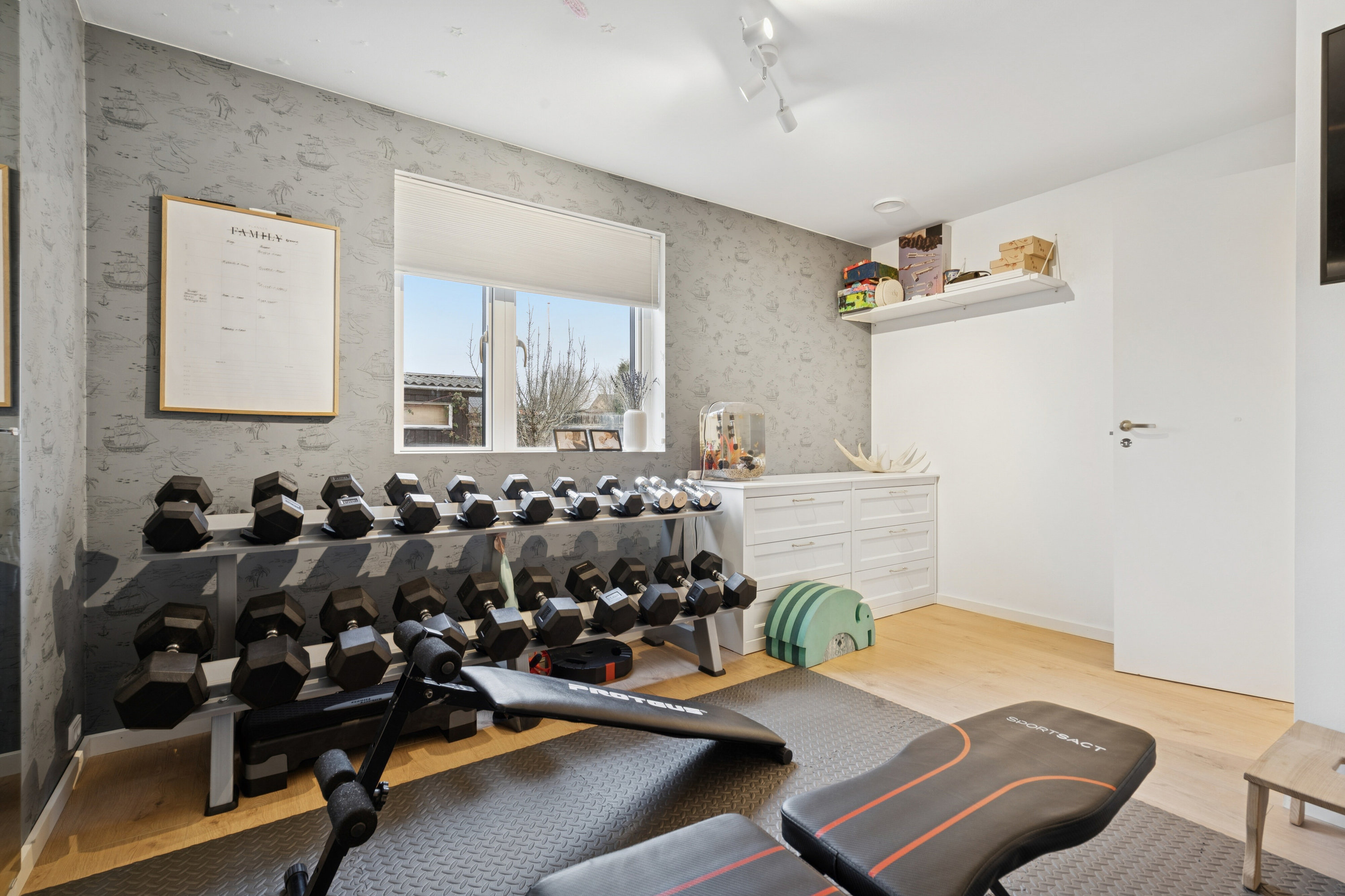 Fremhævet motionsrum billede i fuldskærmstilstand. Billede af Syrenvej 33, 4690 Haslev