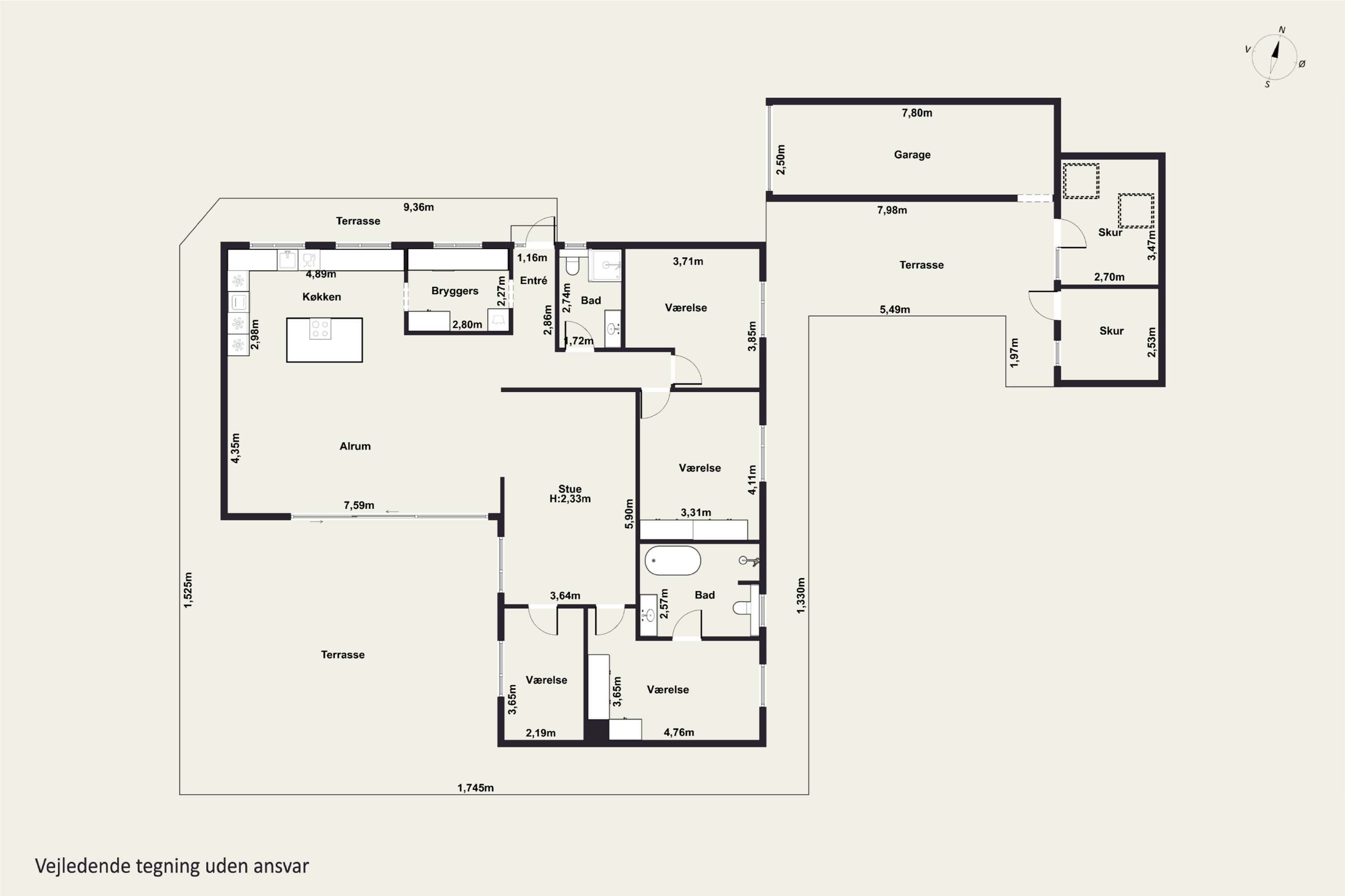 Plantegninger billede af Syrenvej 33, 4690 Haslev