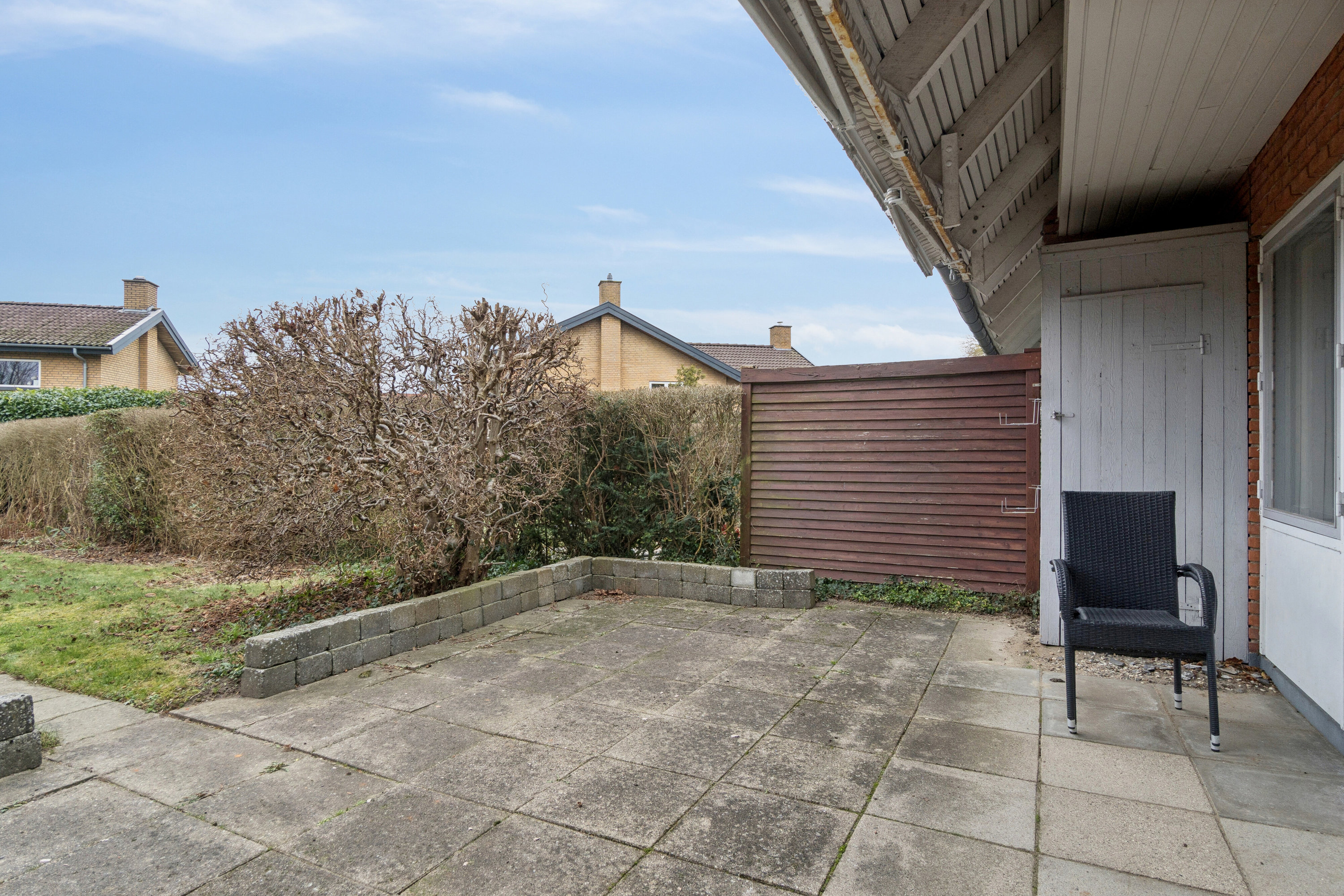 Fremhævet overdækket terrasse billede i fuldskærmstilstand. Billede af Brydes Alle 9, 4200 Slagelse