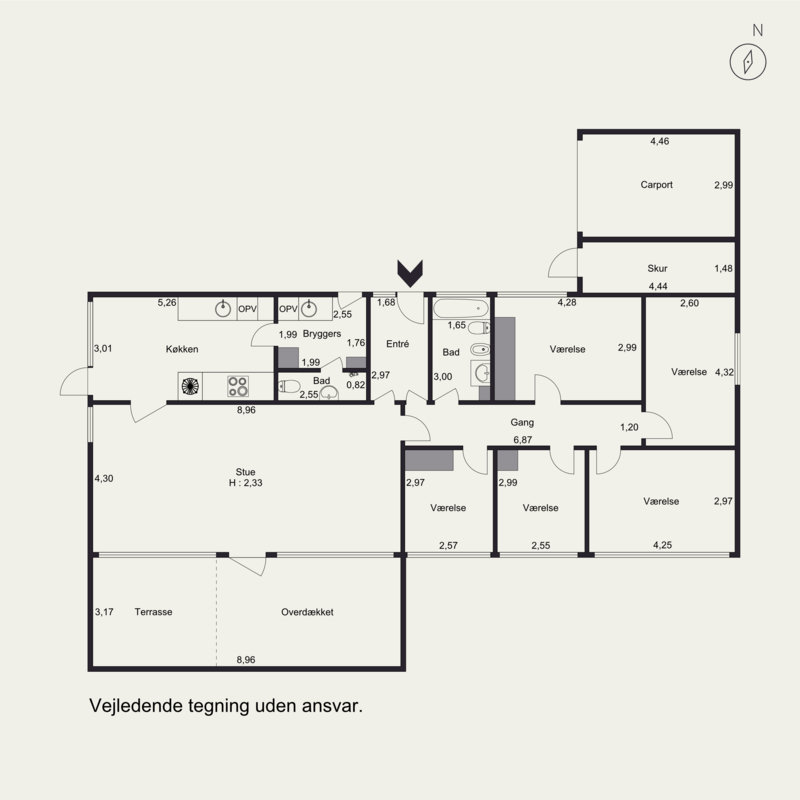 Plantegninger billede af Bygvænget 3, Virring, 8660 Skanderborg