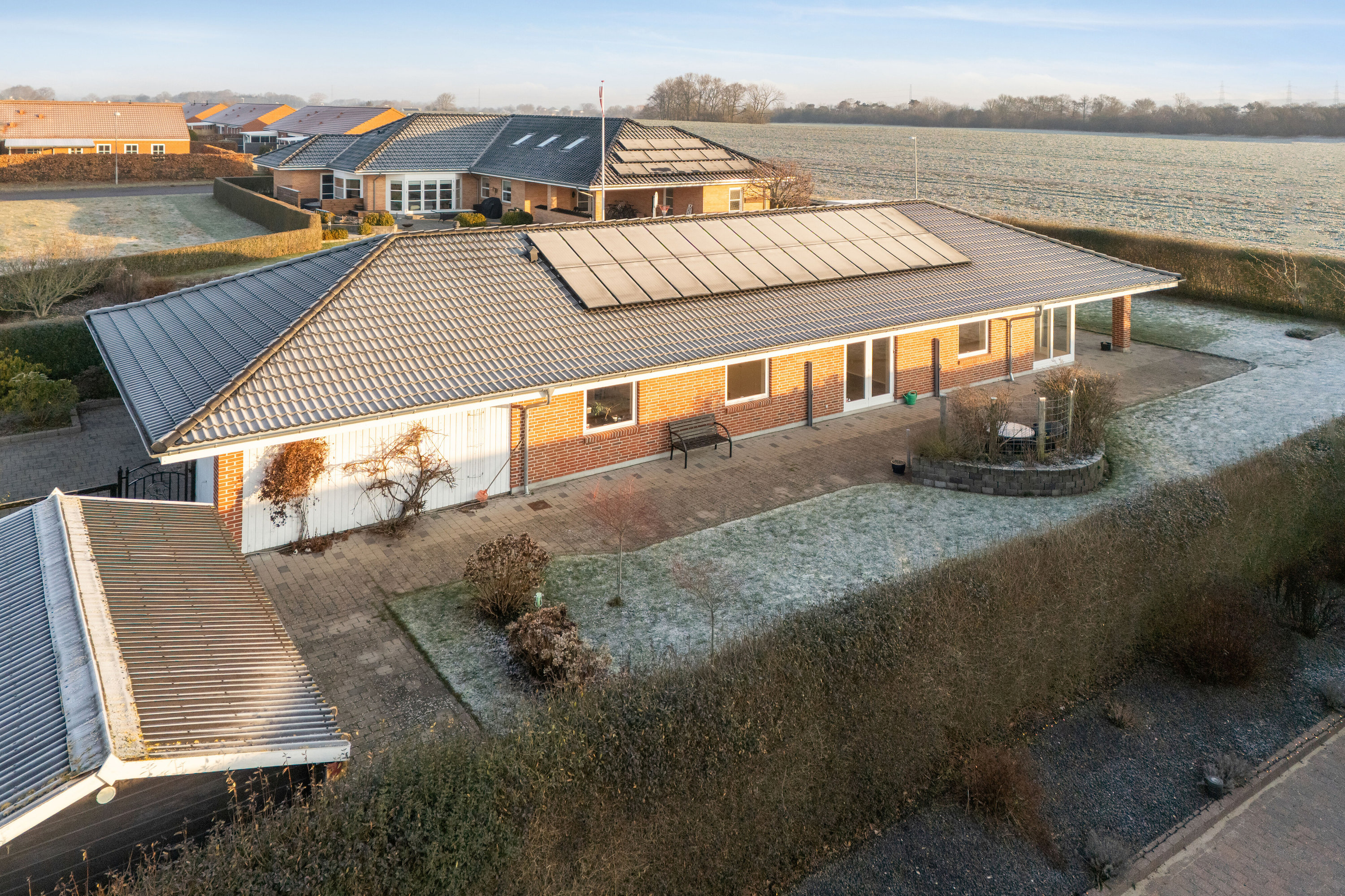 Fremhævet luftfoto billede i fuldskærmstilstand. Billede af Hyldetoften 30, 4281 Gørlev