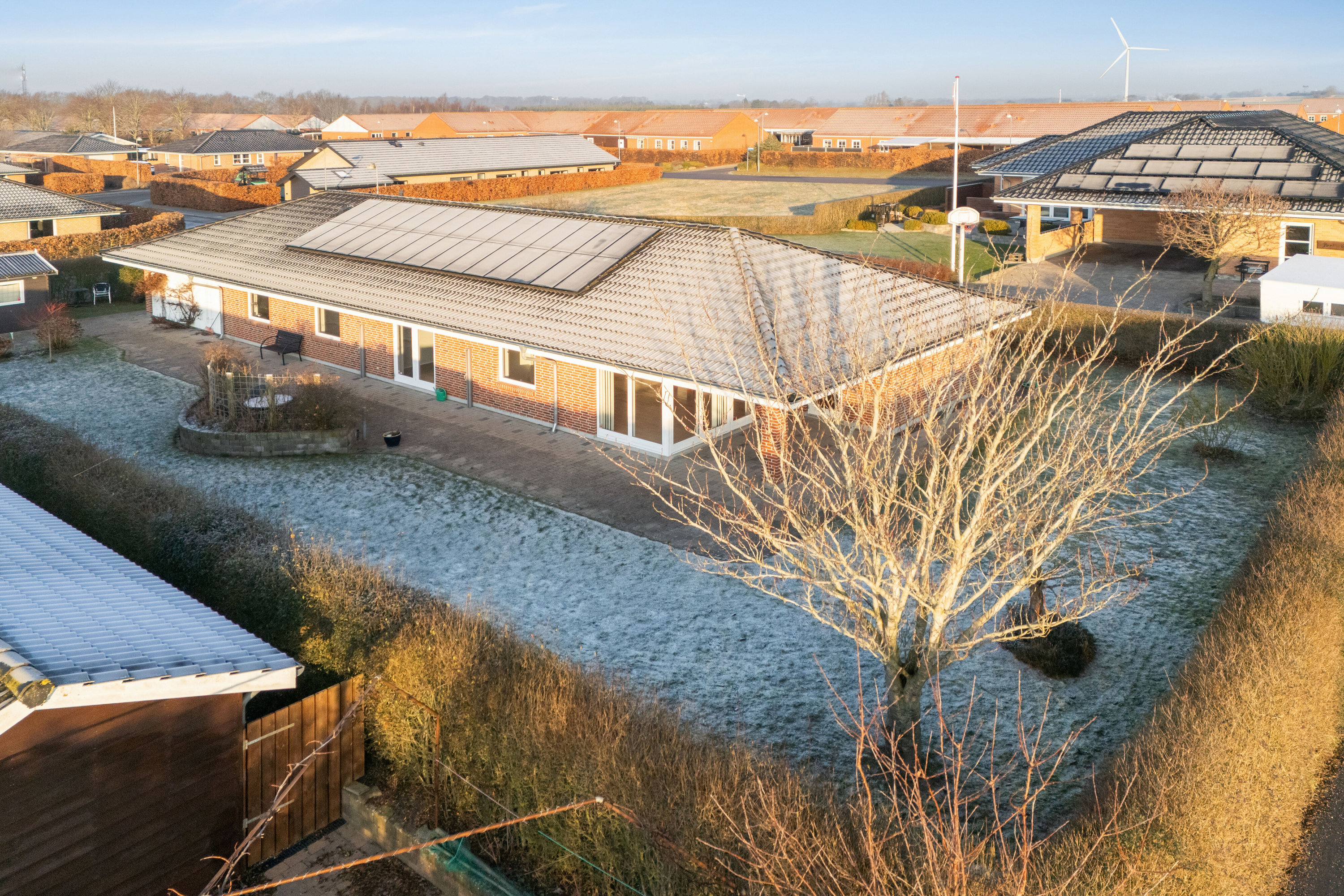 Villa: Luftfoto på Hyldetoften 30, 4281 Gørlev