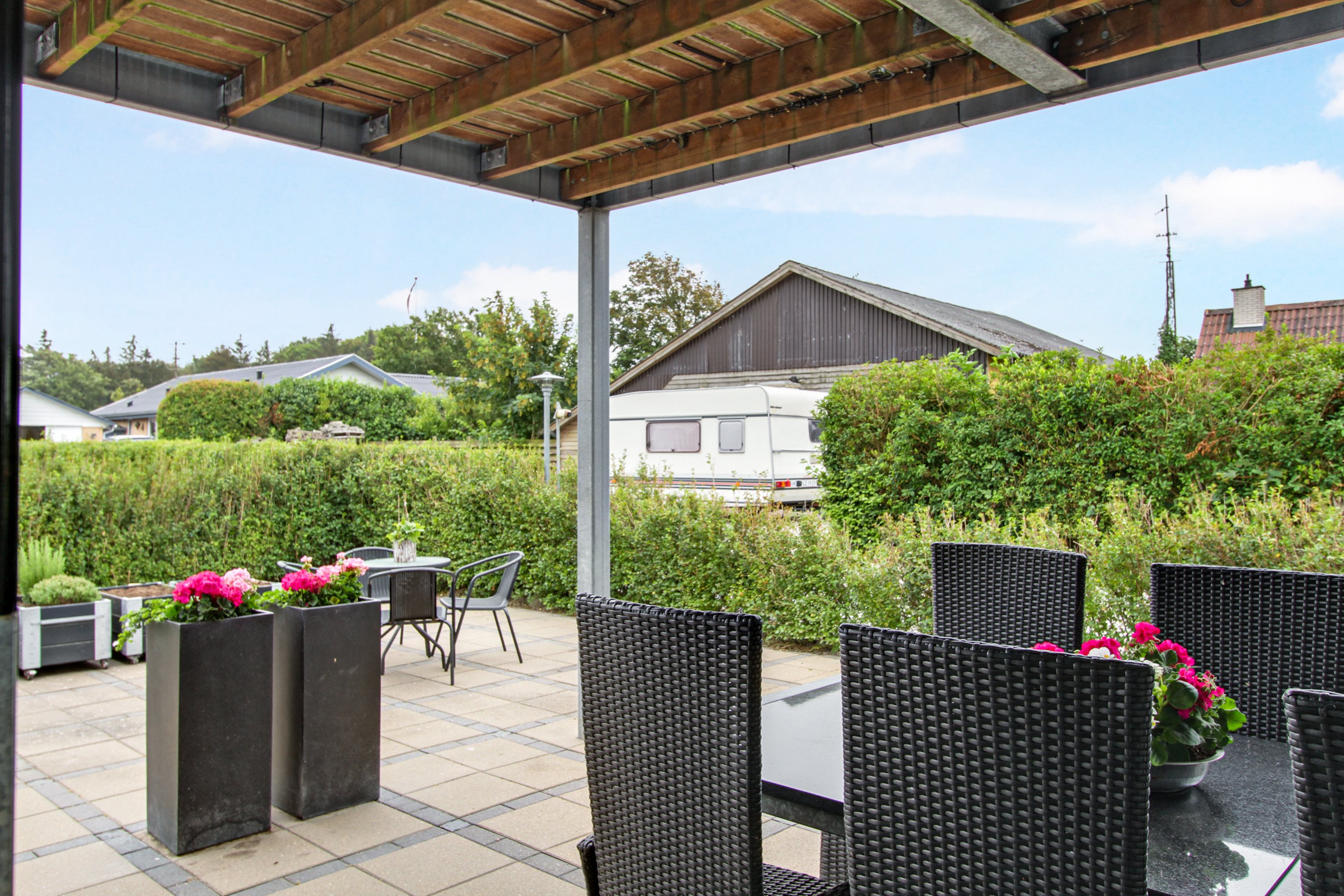 Fremhævet terrasse billede i fuldskærmstilstand. Billede af Holmevej 32, Nors, 7700 Thisted