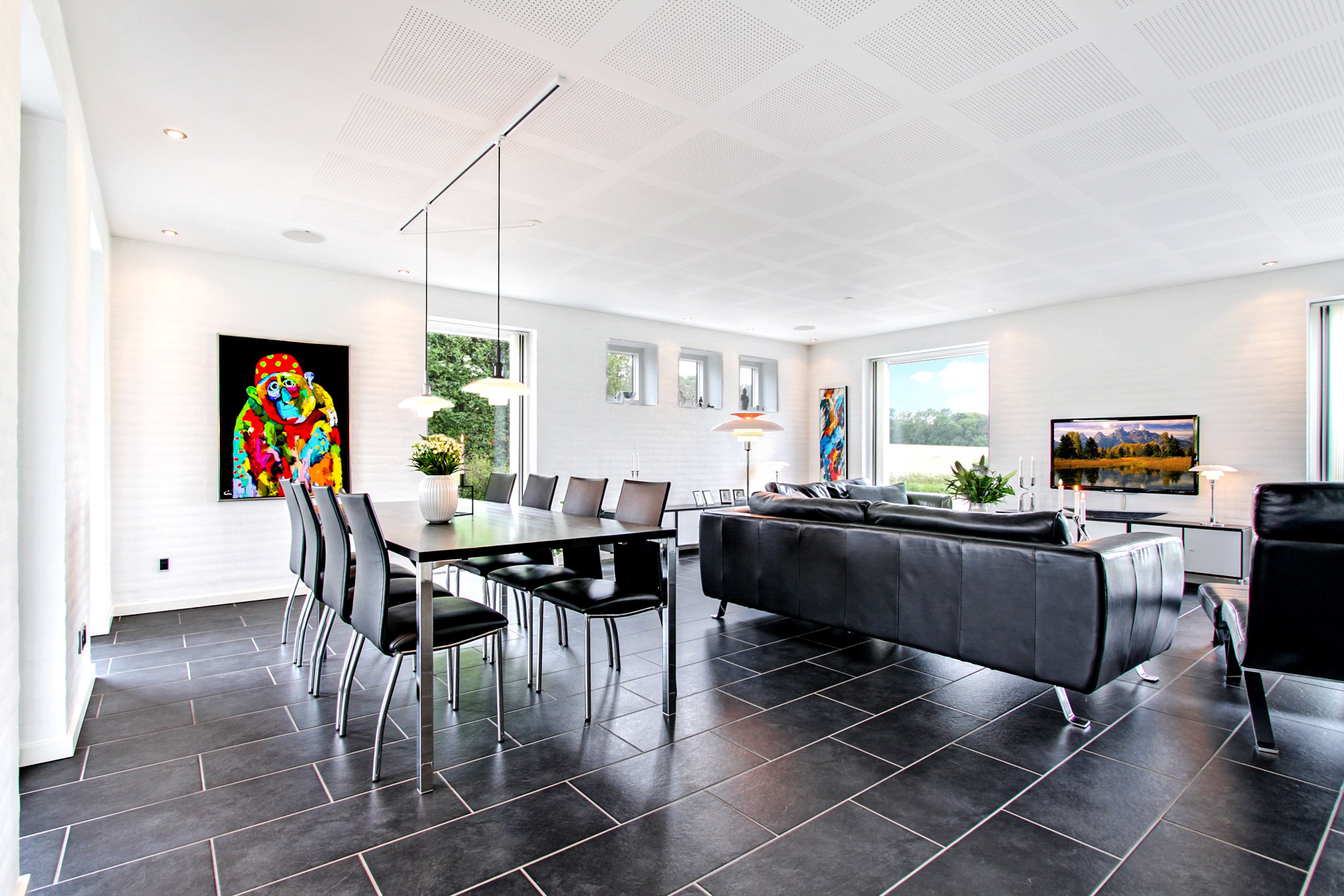 Fremhævet stue billede i fuldskærmstilstand. Billede af Holmevej 32, Nors, 7700 Thisted