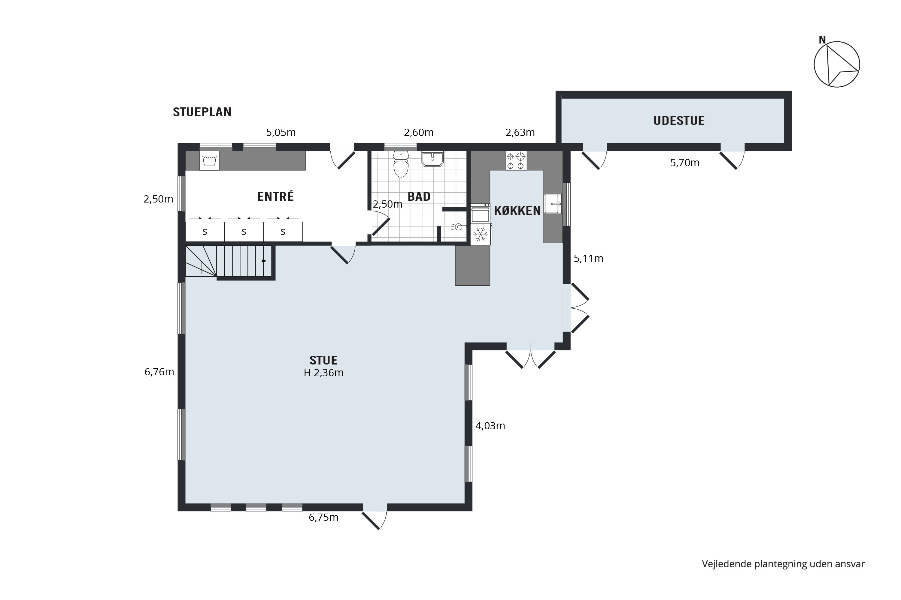 Plantegninger billede af Holmevej 32, Nors, 7700 Thisted