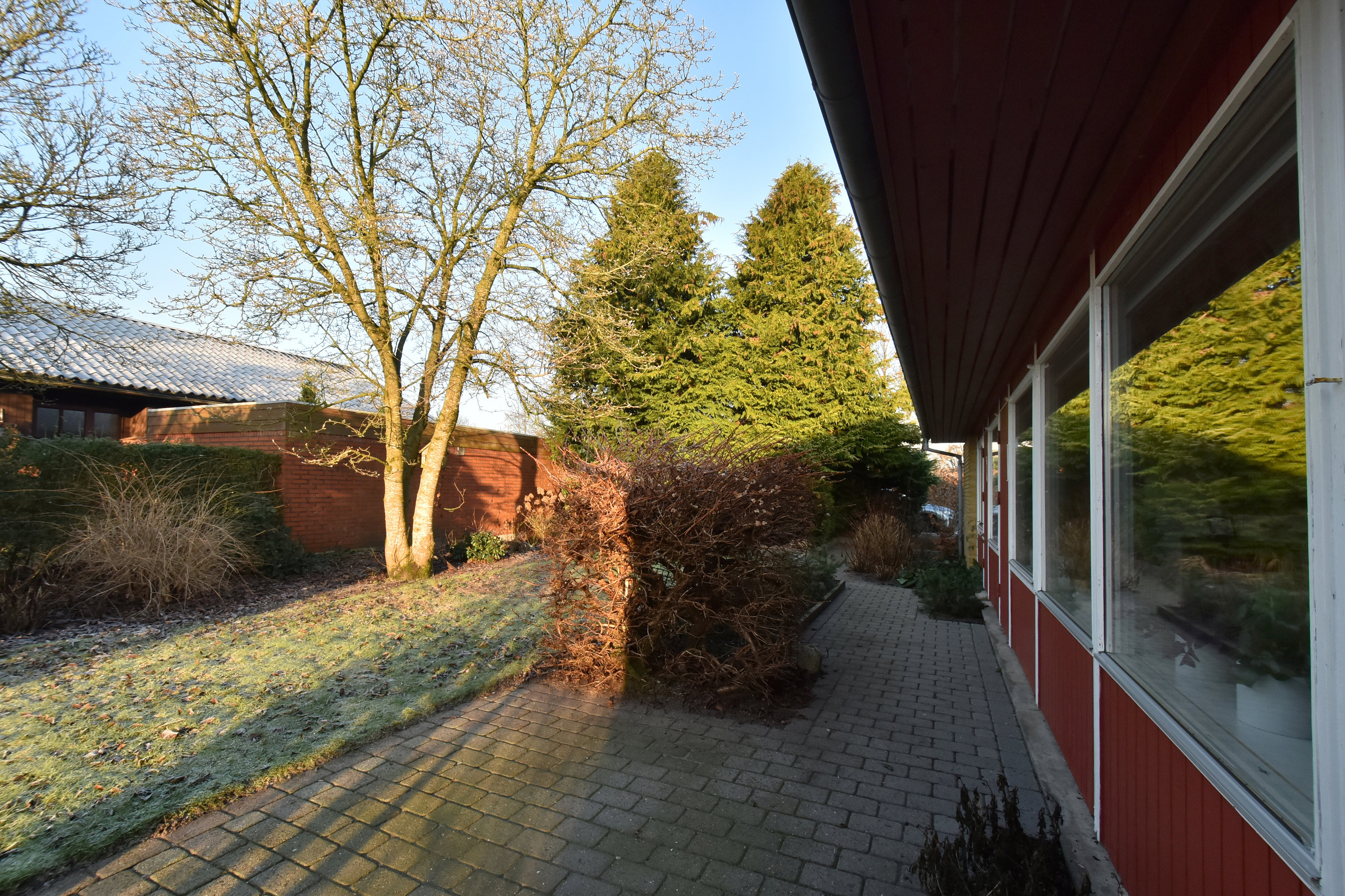 Fremhævet terrasse billede i fuldskærmstilstand. Billede af Skibbildvej 42, Haunstrup, 7400 Herning