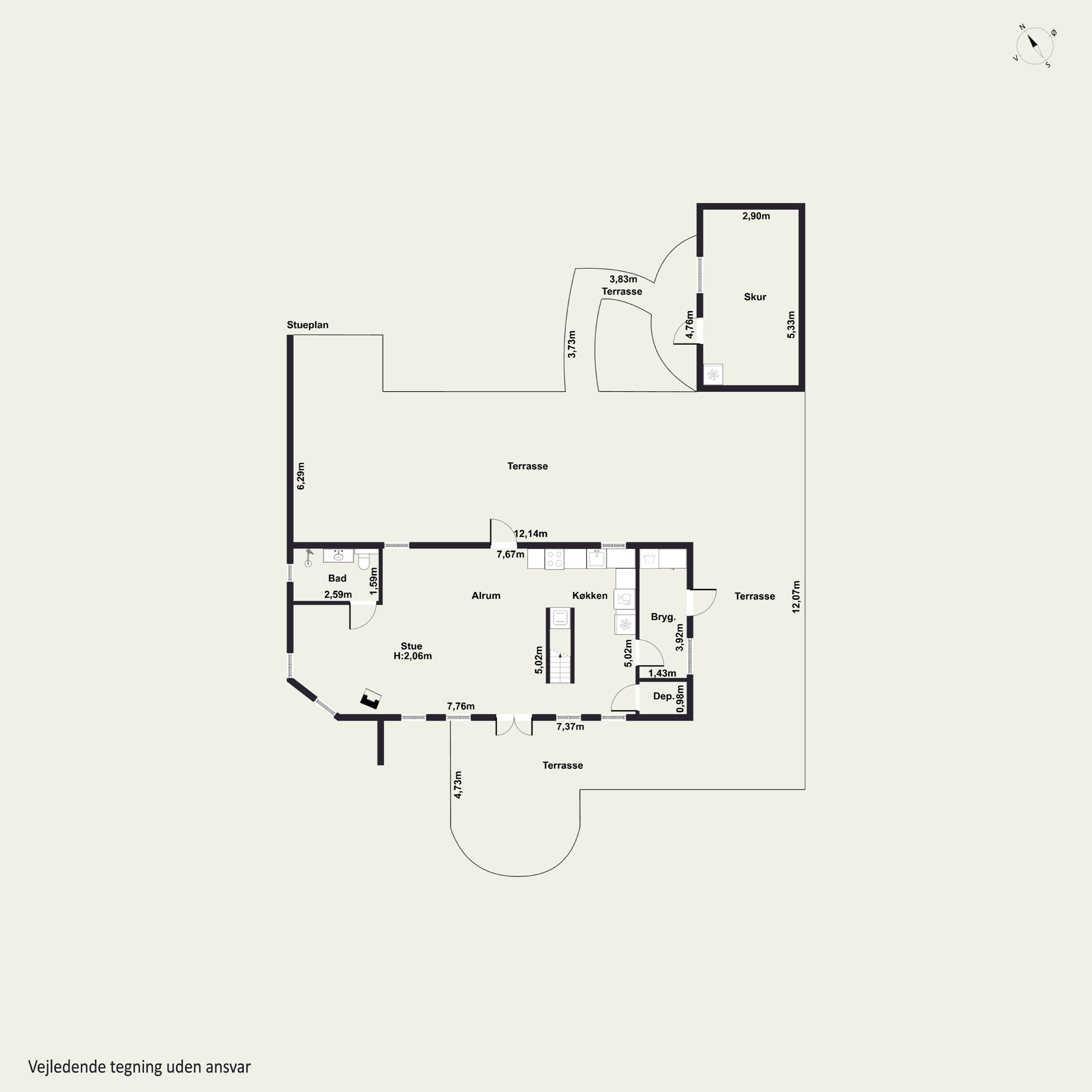 Plantegninger billede af Assensvej 173, Hillerslev, 5750 Ringe
