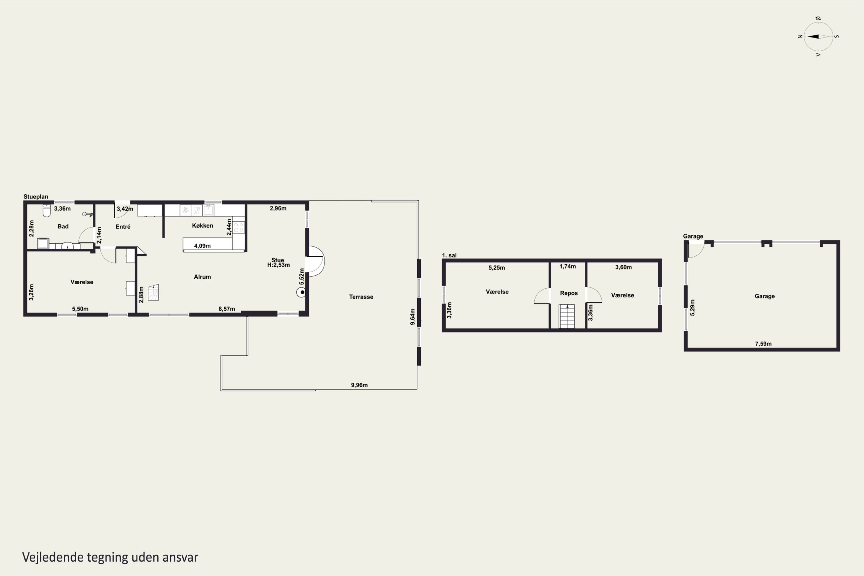Plantegninger billede af Vesterkrogen 3, Gundsømagle, 4000 Roskilde