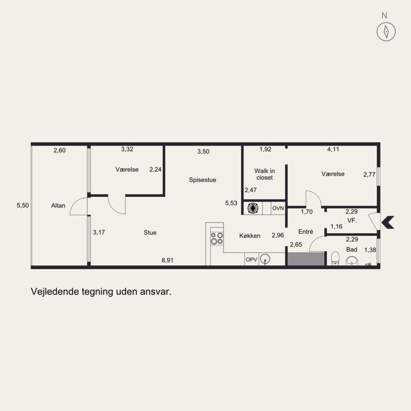 Plantegninger billede af Rørkjærsgade 16, 1. 113., 6700 Esbjerg
