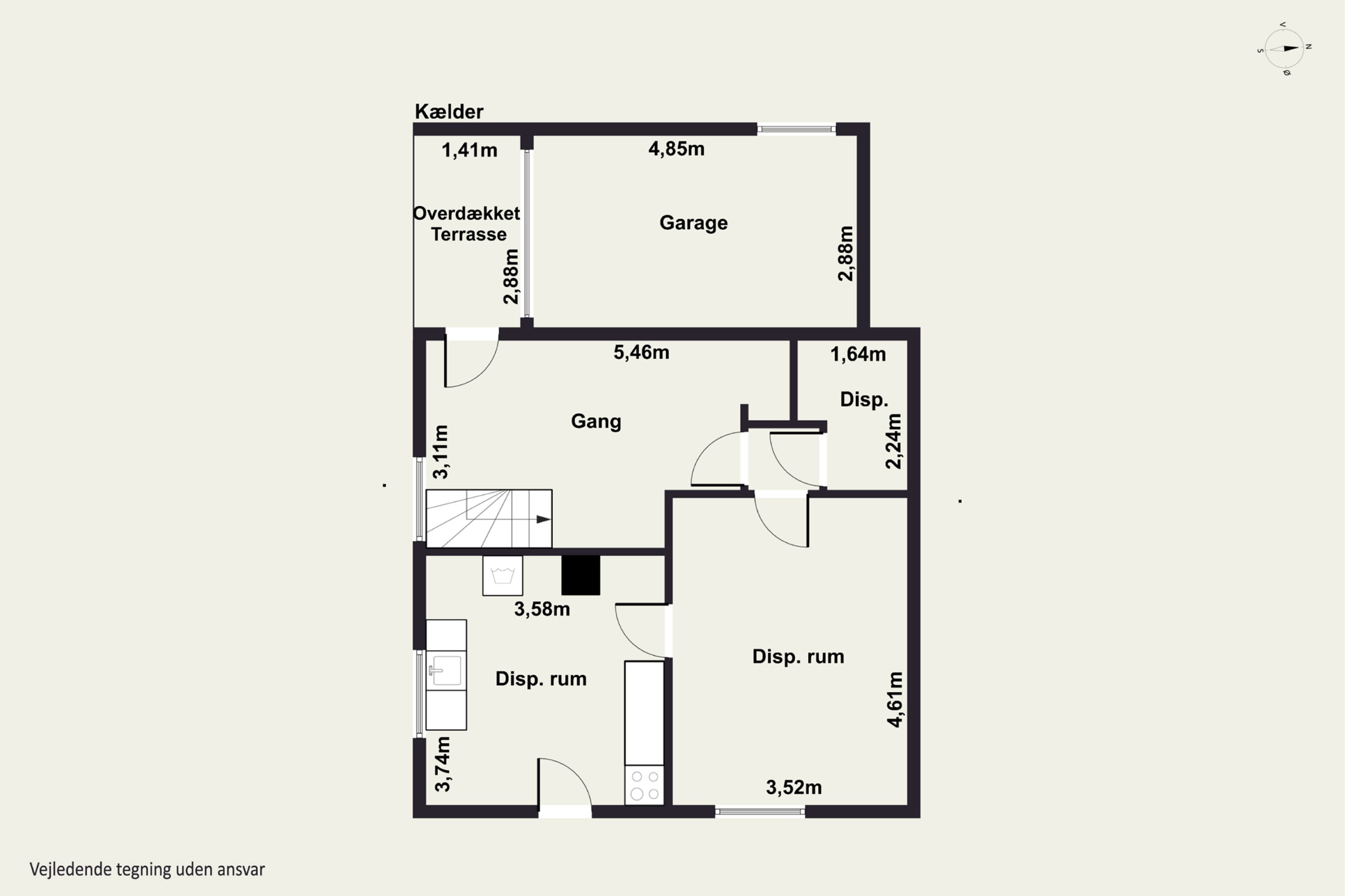 Plantegninger billede af Kærvej 20, 9800 Hjørring