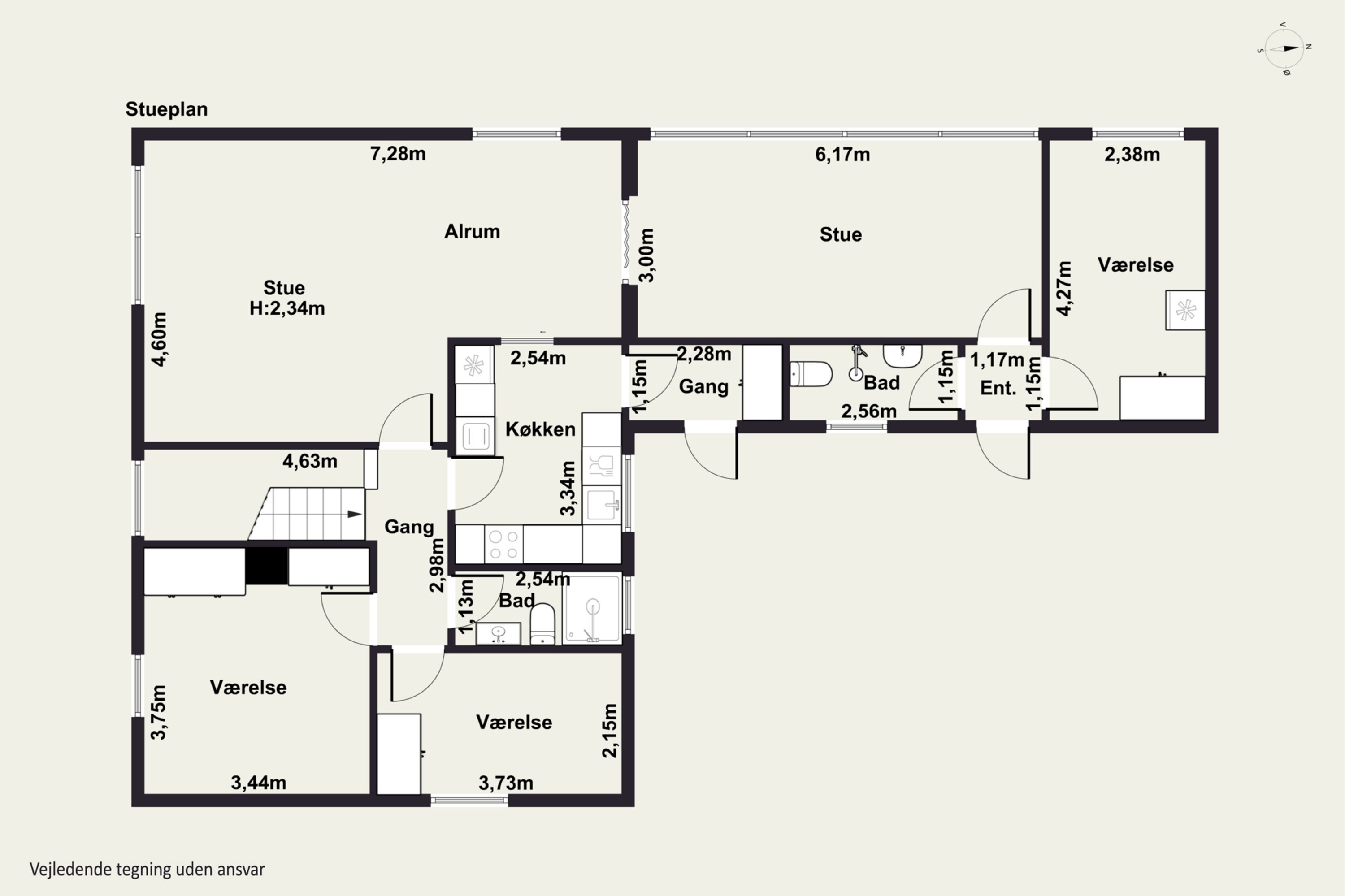 Plantegninger billede af Kærvej 20, 9800 Hjørring