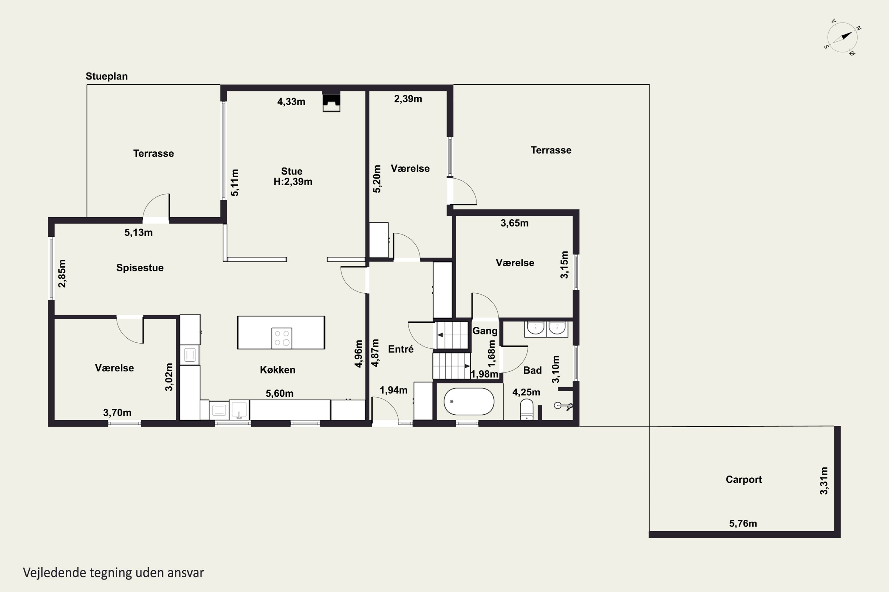 Plantegninger billede af Muhlesvej 13, 9800 Hjørring