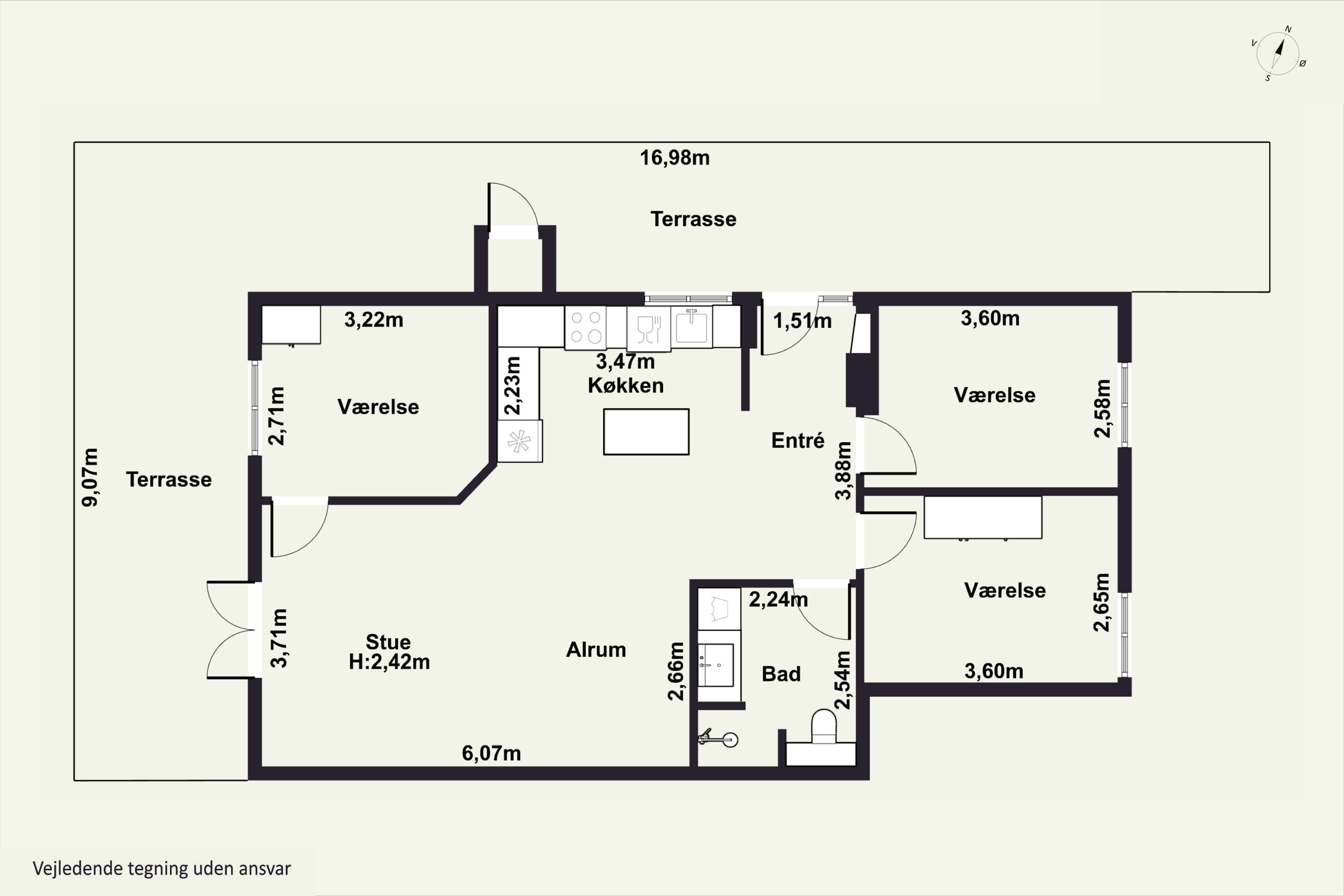 Plantegninger billede af Hovedporten 3E, st.., 2650 Hvidovre