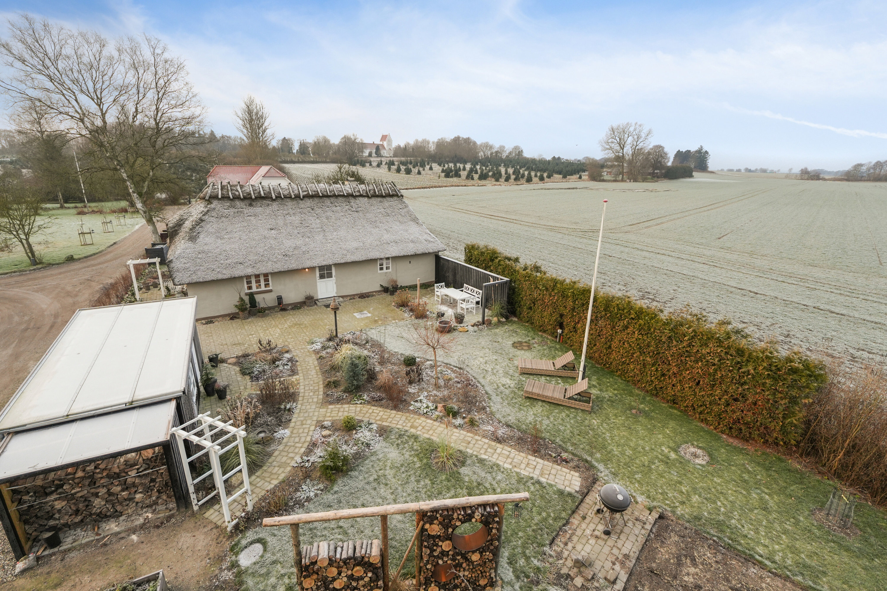 Fremhævet set fra haven billede i fuldskærmstilstand. Billede af Assensvej 173, Hillerslev, 5750 Ringe