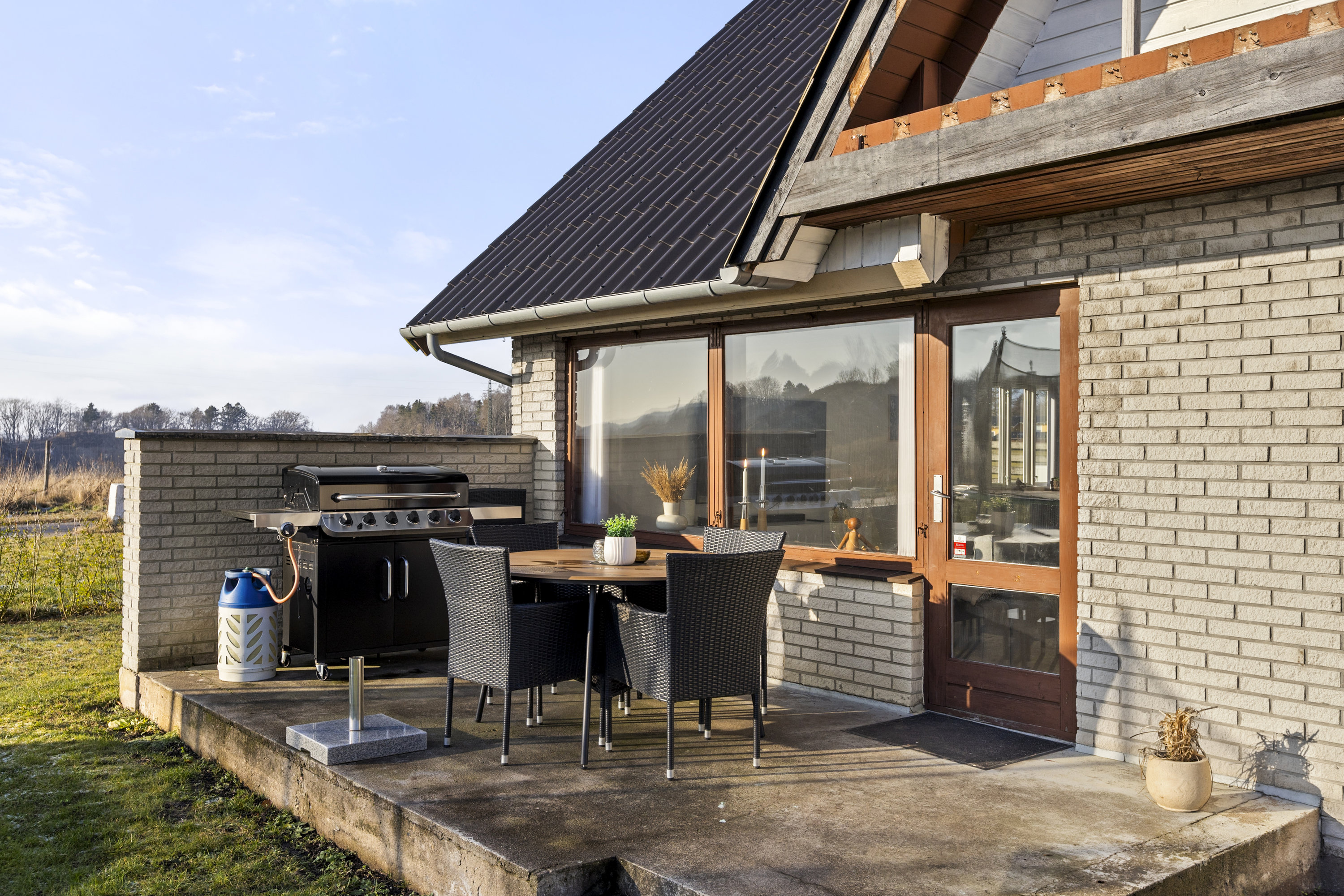 Fremhævet terrasse billede i fuldskærmstilstand. Billede af Husrækken 1A, 4180 Sorø