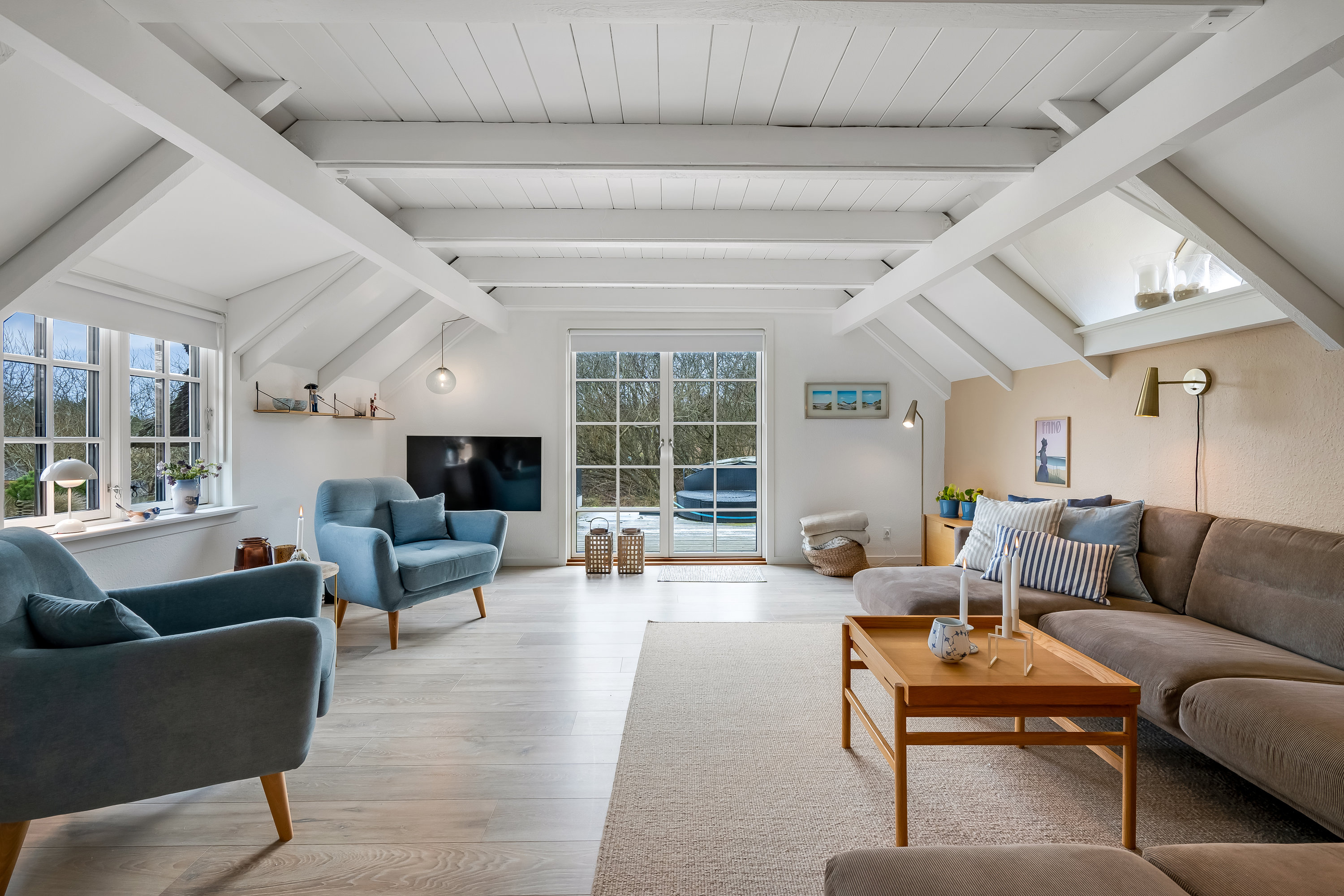 Fremhævet stue billede i fuldskærmstilstand. Billede af Duetoften 19, Rindby Strand, 6720 Fanø