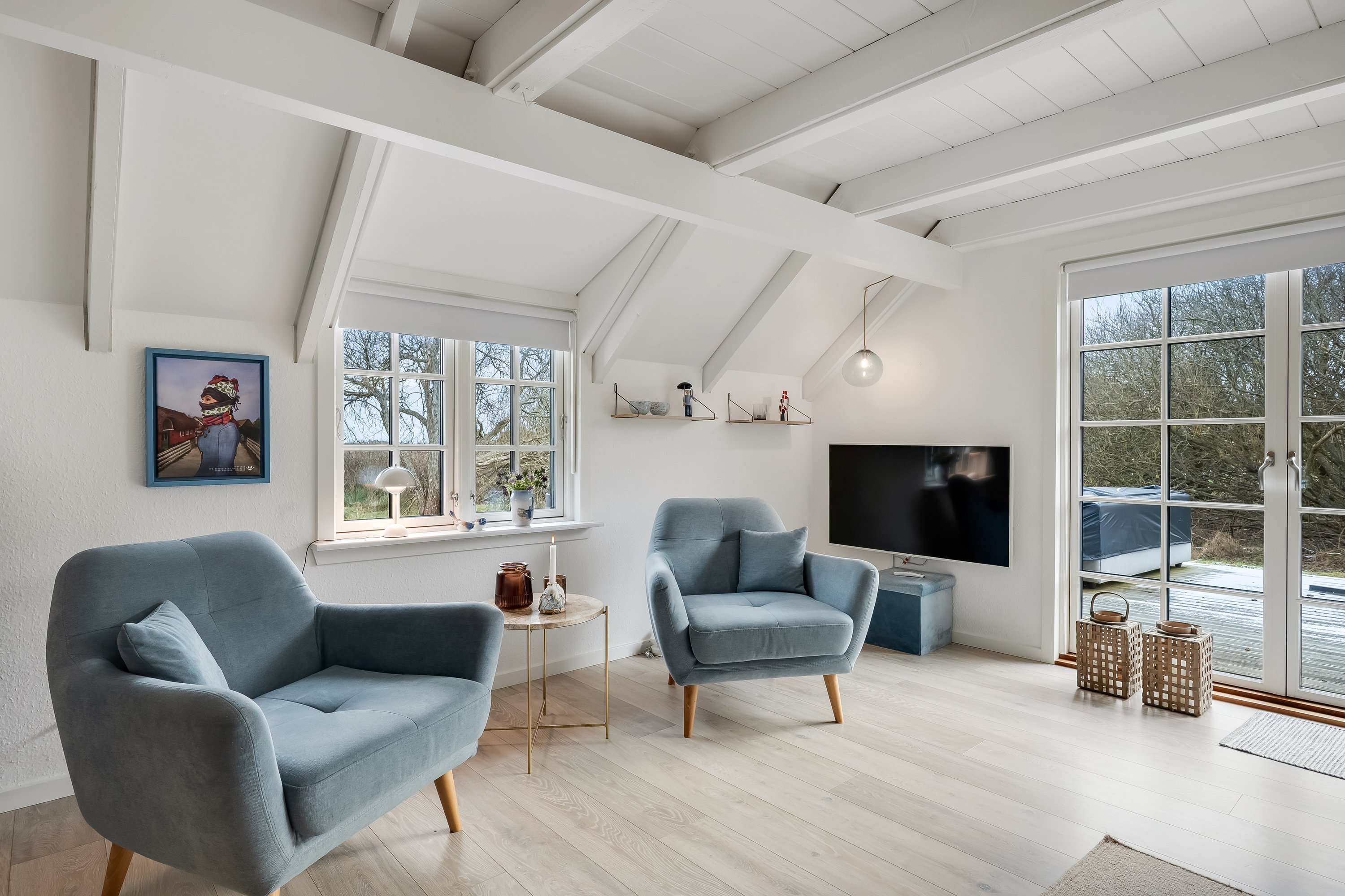 Fremhævet stue billede i fuldskærmstilstand. Billede af Duetoften 19, Rindby Strand, 6720 Fanø