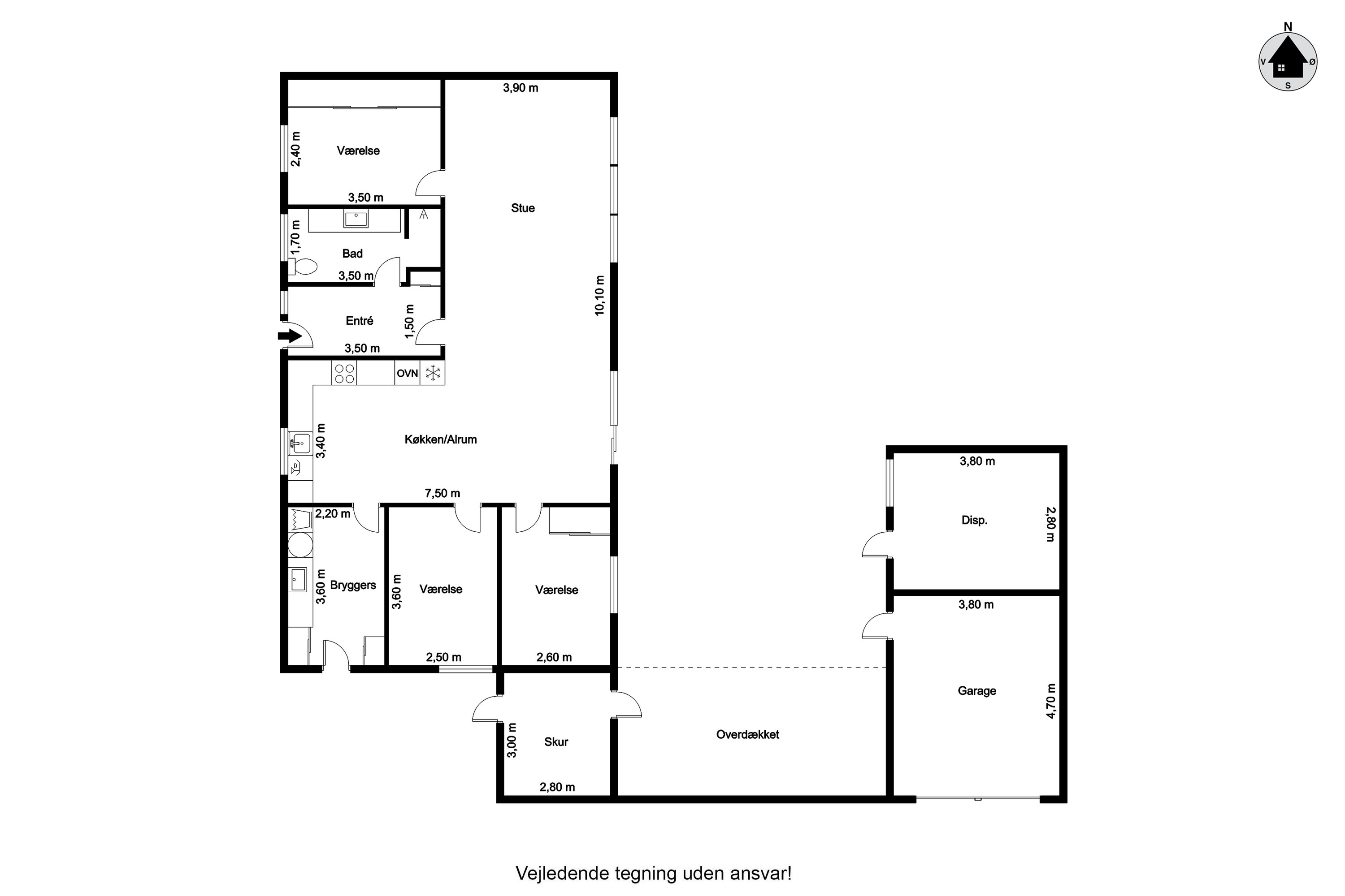 Plantegninger billede af Kløverengen 5, Nordby, 6720 Fanø
