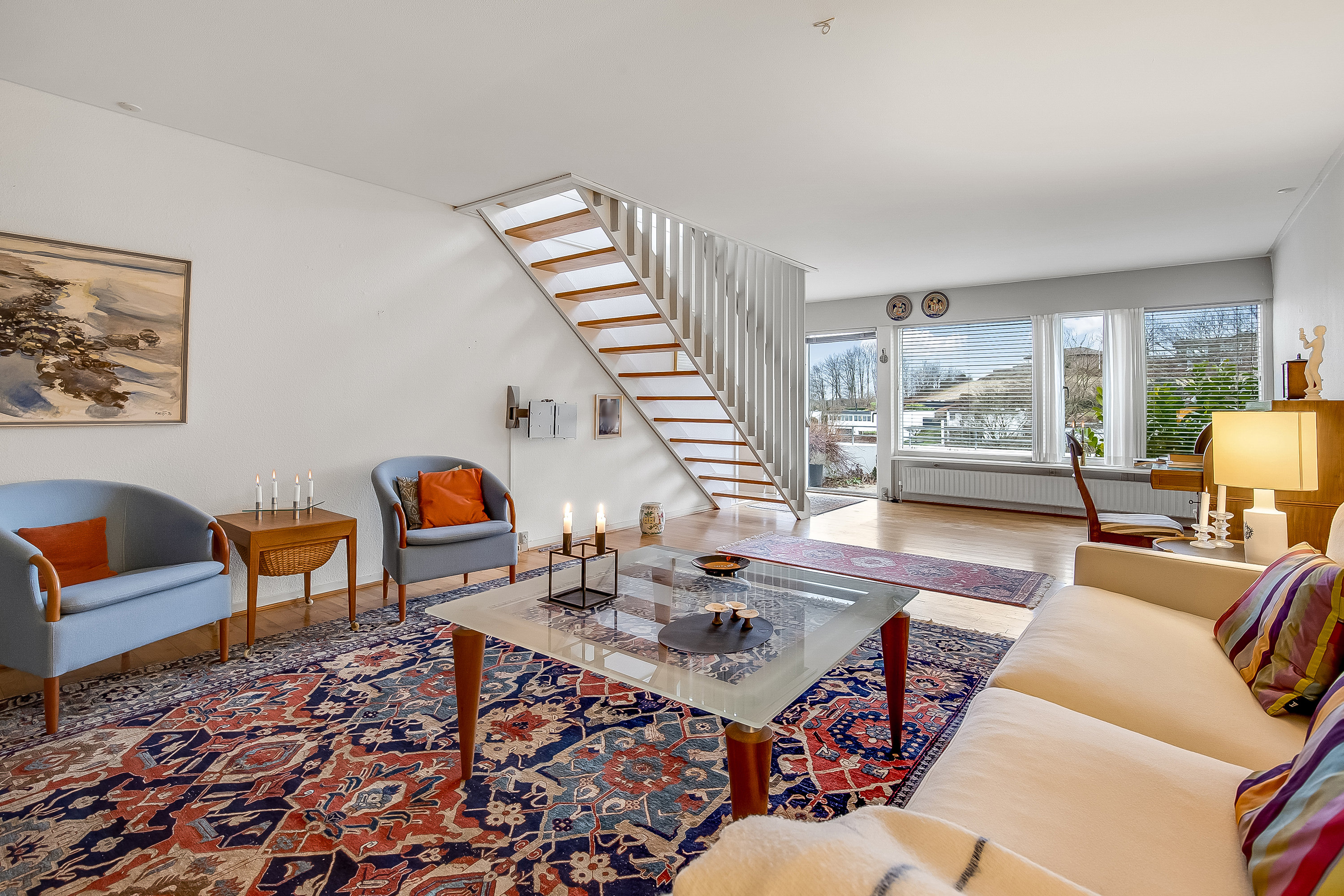 Fremhævet stue billede i fuldskærmstilstand. Billede af Terrasseparken 5, Strandhuse, 6000 Kolding