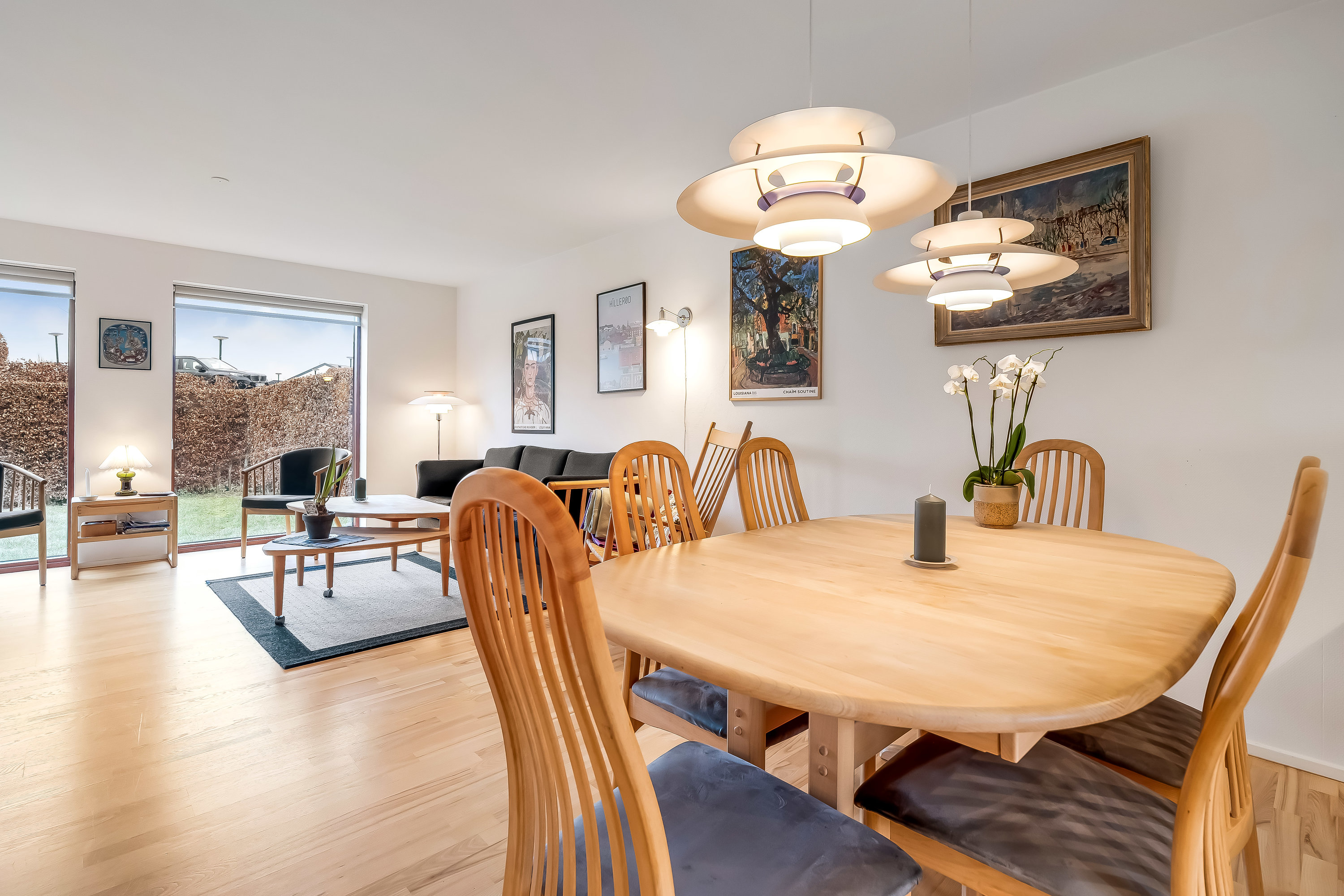 Fremhævet stue billede i fuldskærmstilstand. Billede af Bombakken 84, 3320 Skævinge