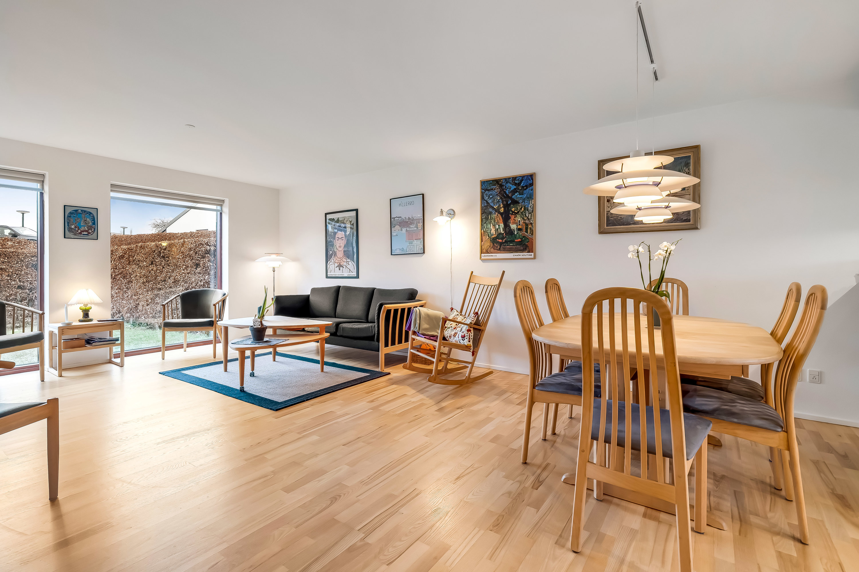 Fremhævet stue billede i fuldskærmstilstand. Billede af Bombakken 84, 3320 Skævinge